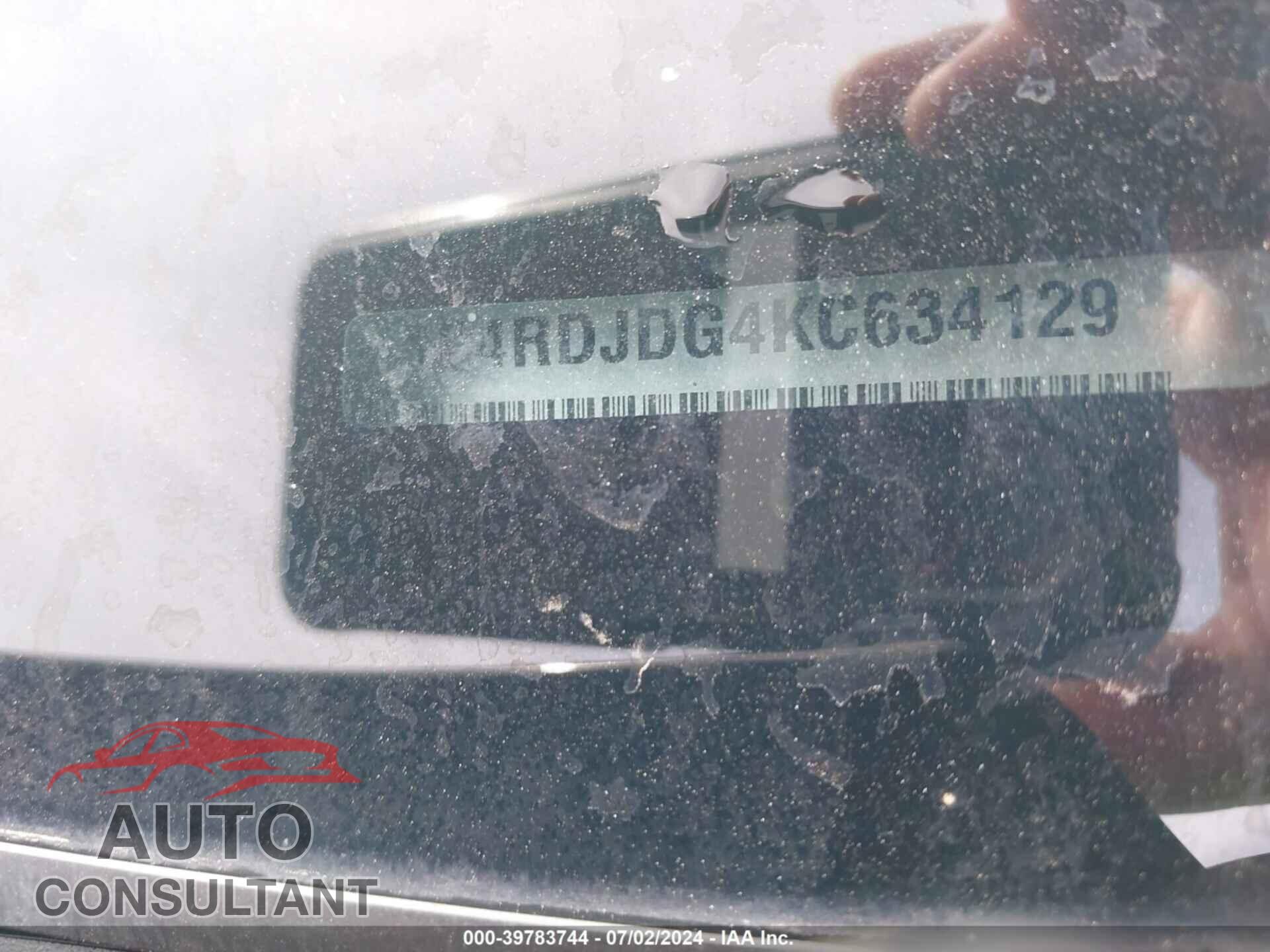 DODGE DURANGO 2019 - 1C4RDJDG4KC634129
