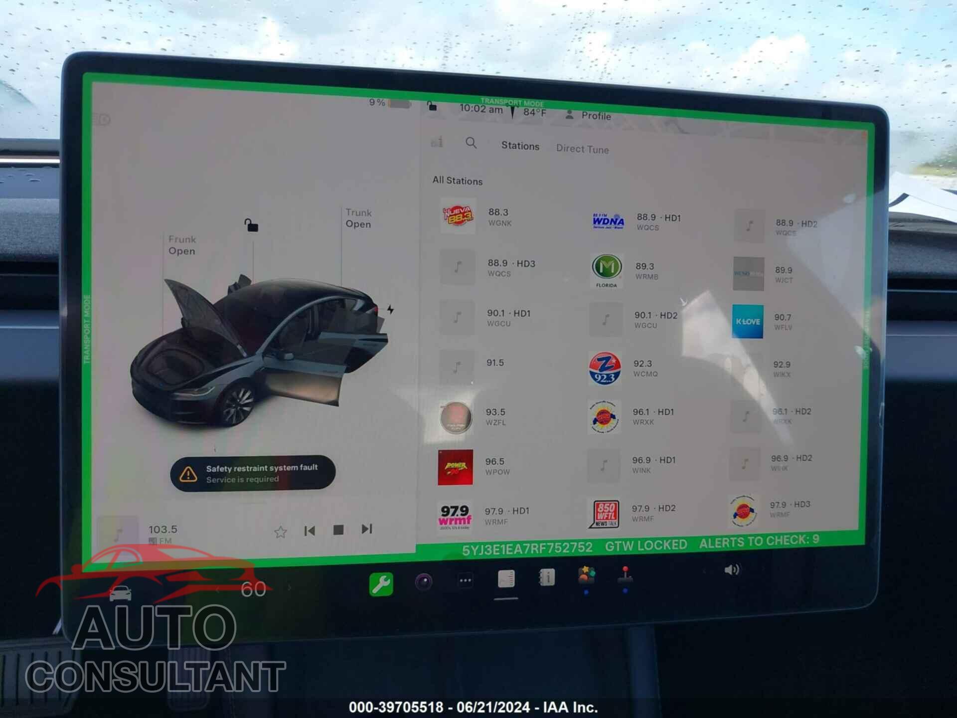 TESLA MODEL 3 2024 - 5YJ3E1EA7RF752752