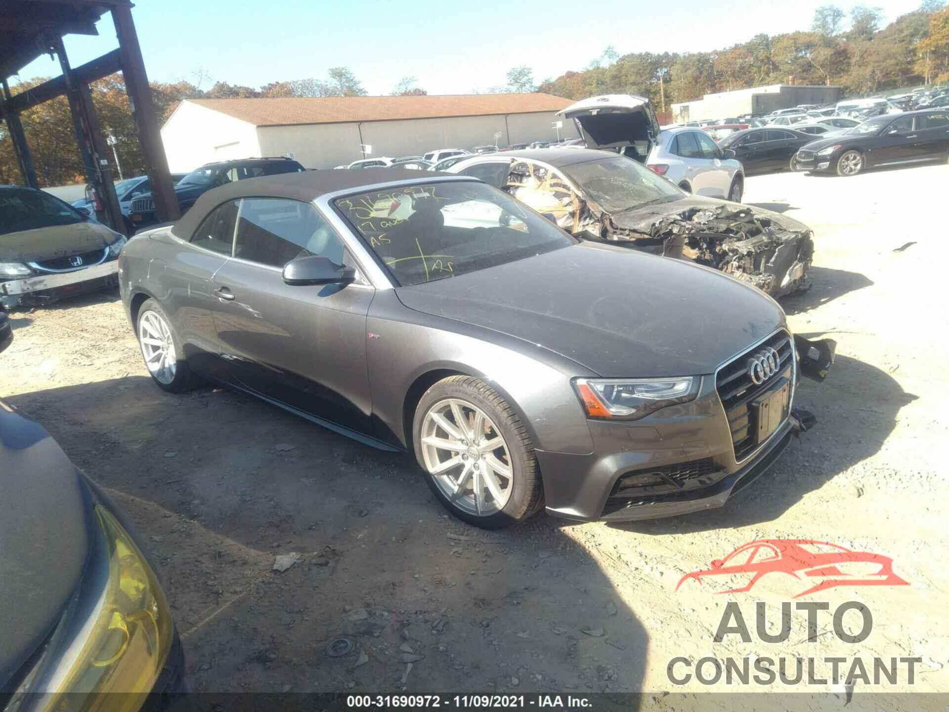 AUDI A5 CABRIOLET 2017 - WAUD2AFH0HN004138