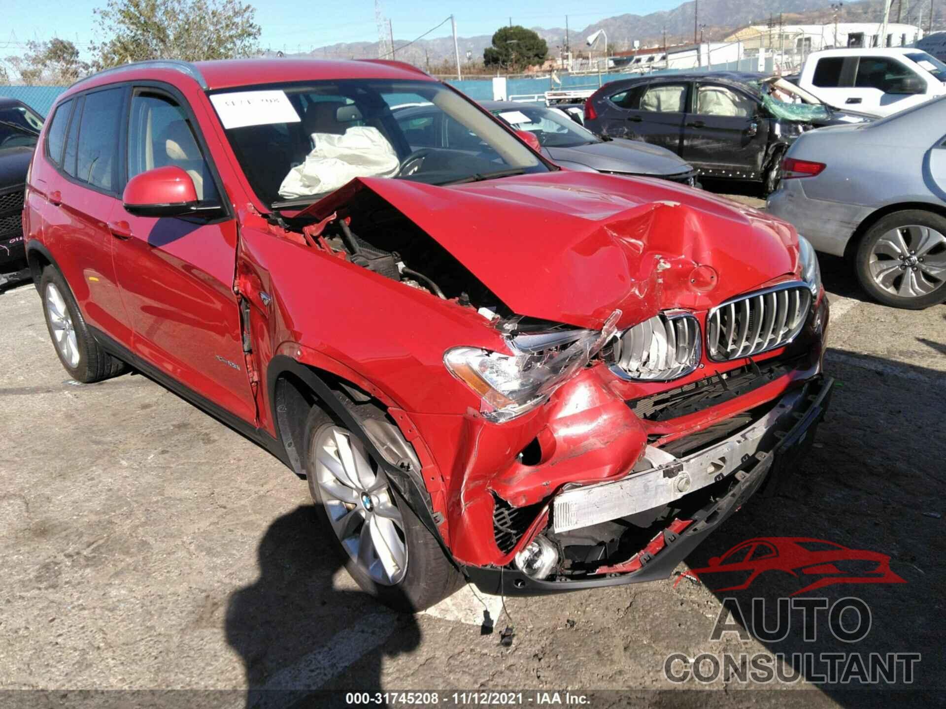 BMW X3 2016 - 5UXWX9C51G0D69981