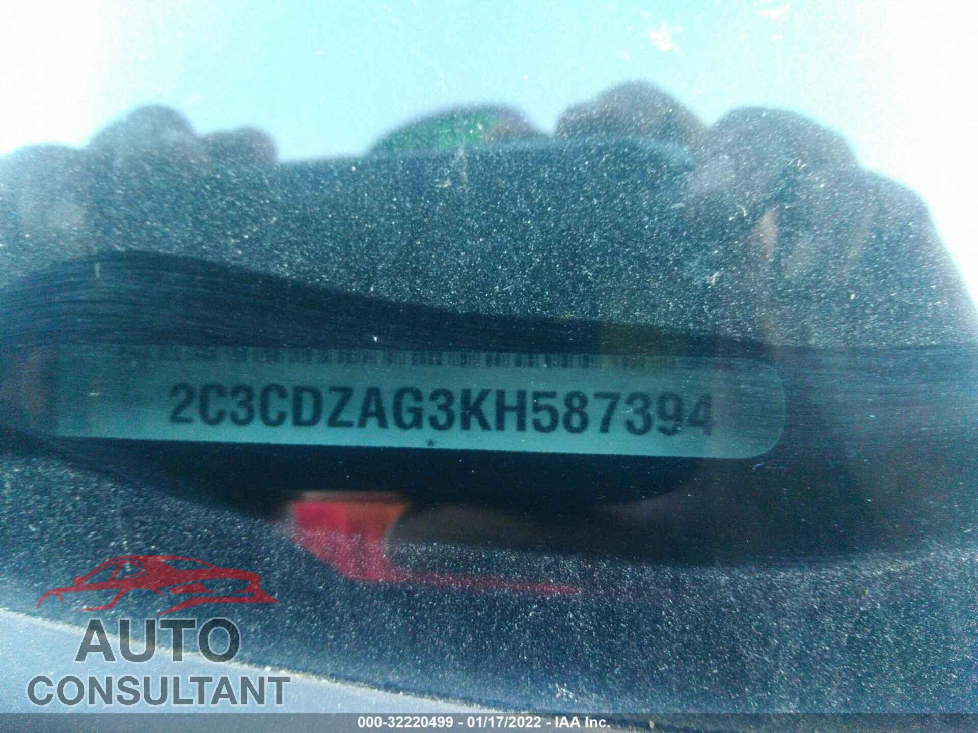 DODGE CHALLENGER 2019 - 2C3CDZAG3KH587394
