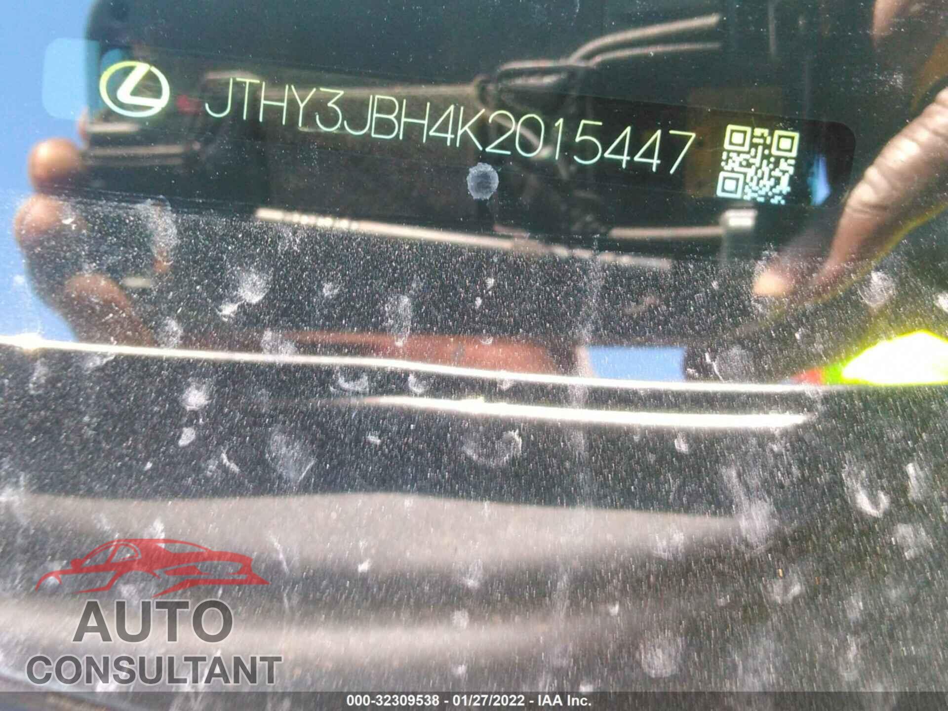 LEXUS UX 2019 - JTHY3JBH4K2015447