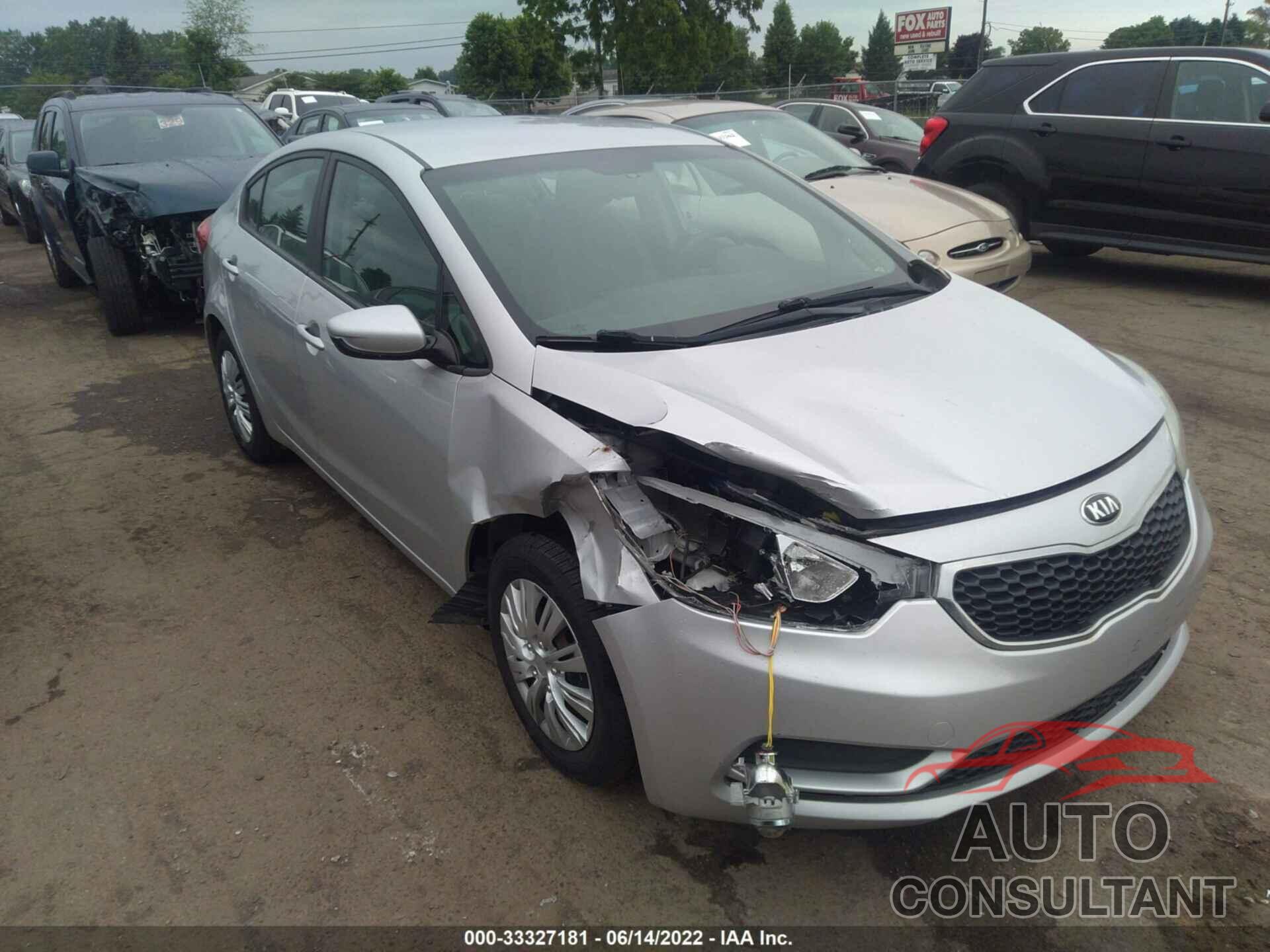 KIA FORTE 2016 - KNAFK4A65G5554384