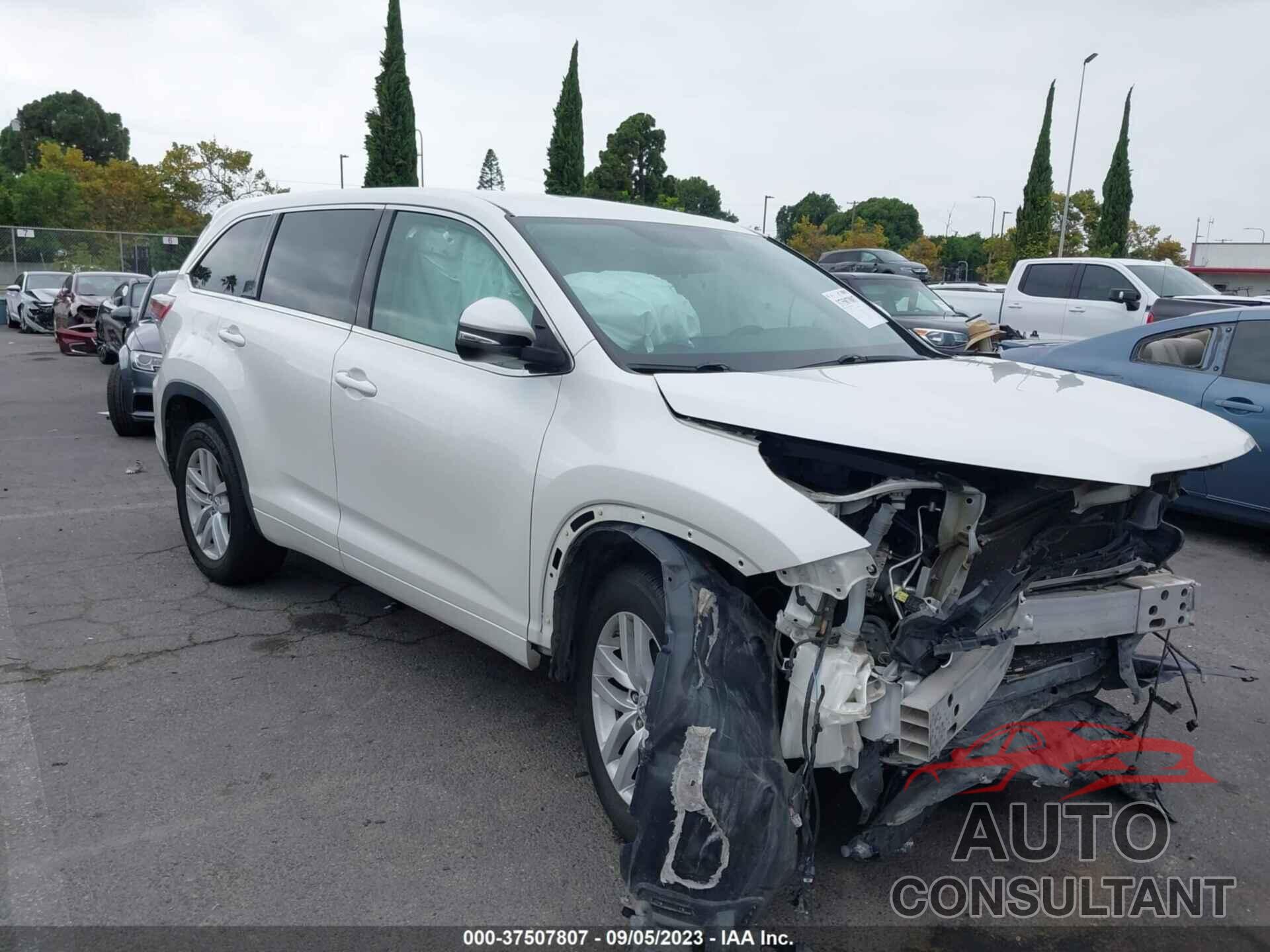 TOYOTA HIGHLANDER 2015 - 5TDZKRFH8FS062061