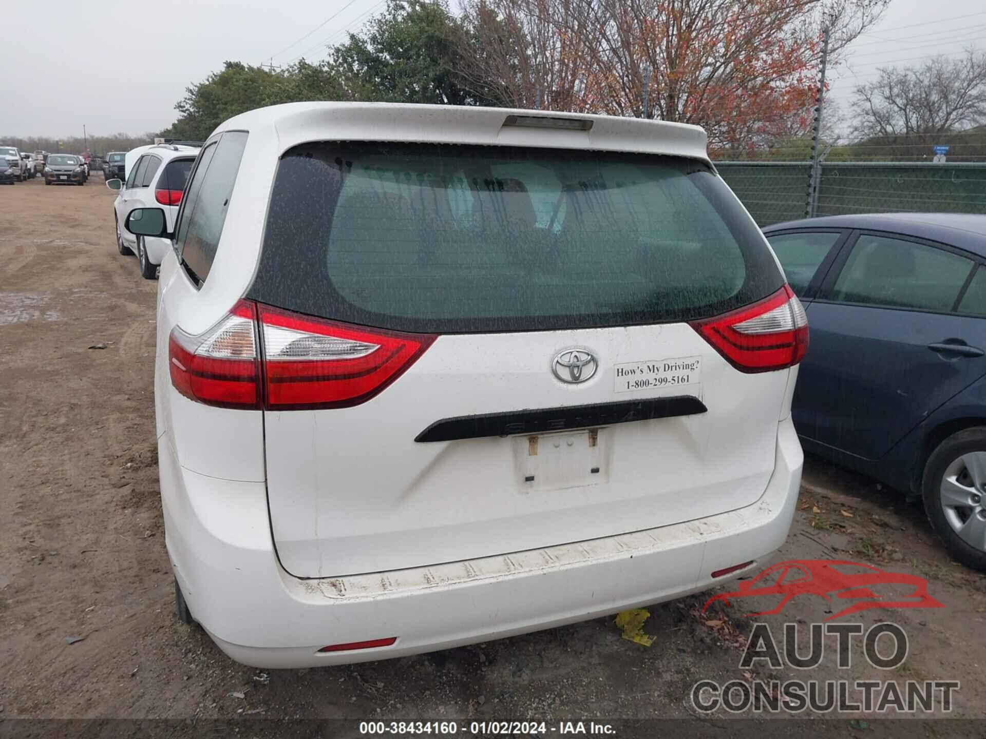 TOYOTA SIENNA 2017 - 5TDZZ3DC0HS843918