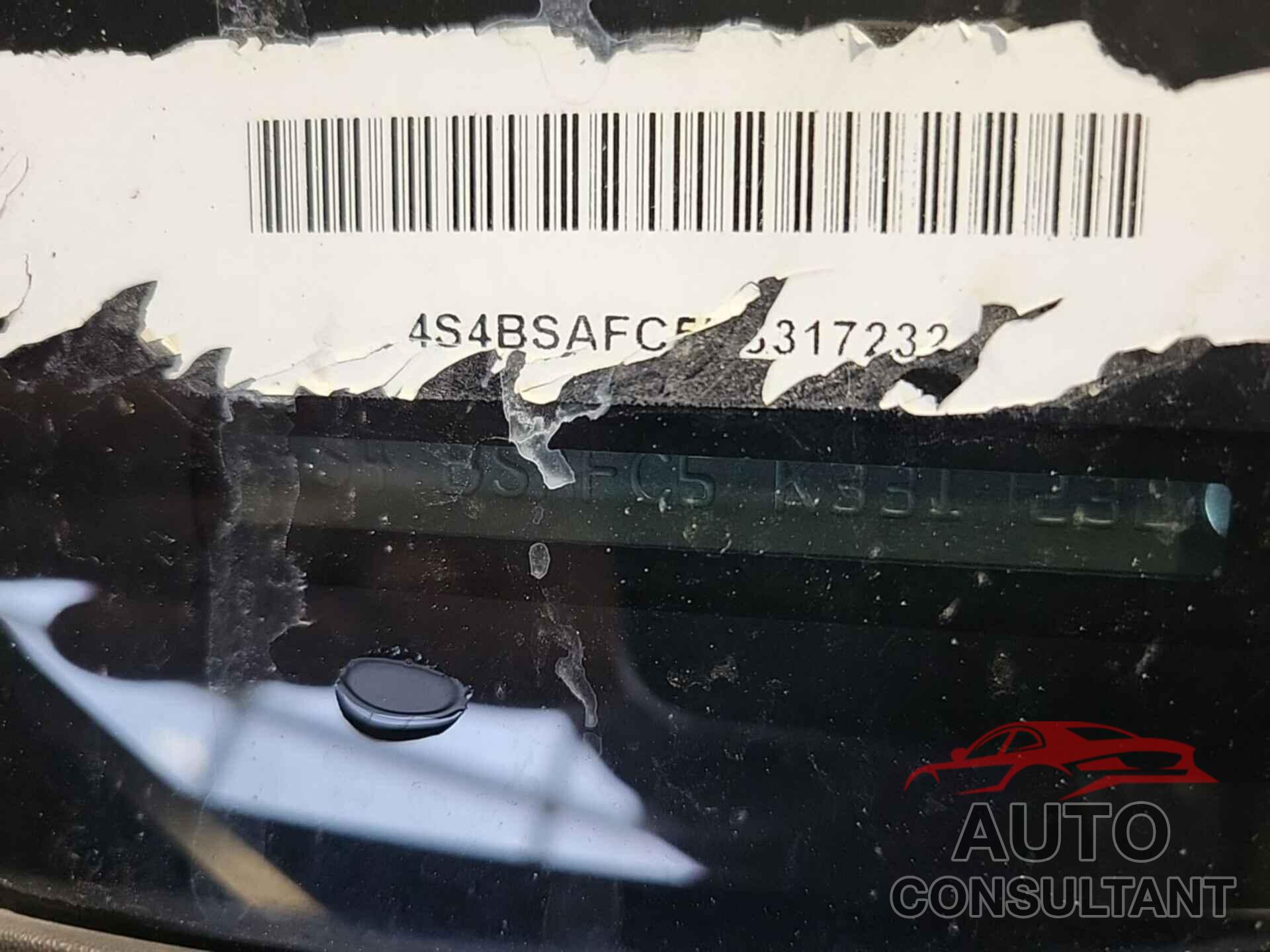 SUBARU OUTBACK 2019 - 4S4BSAFC5K3317232