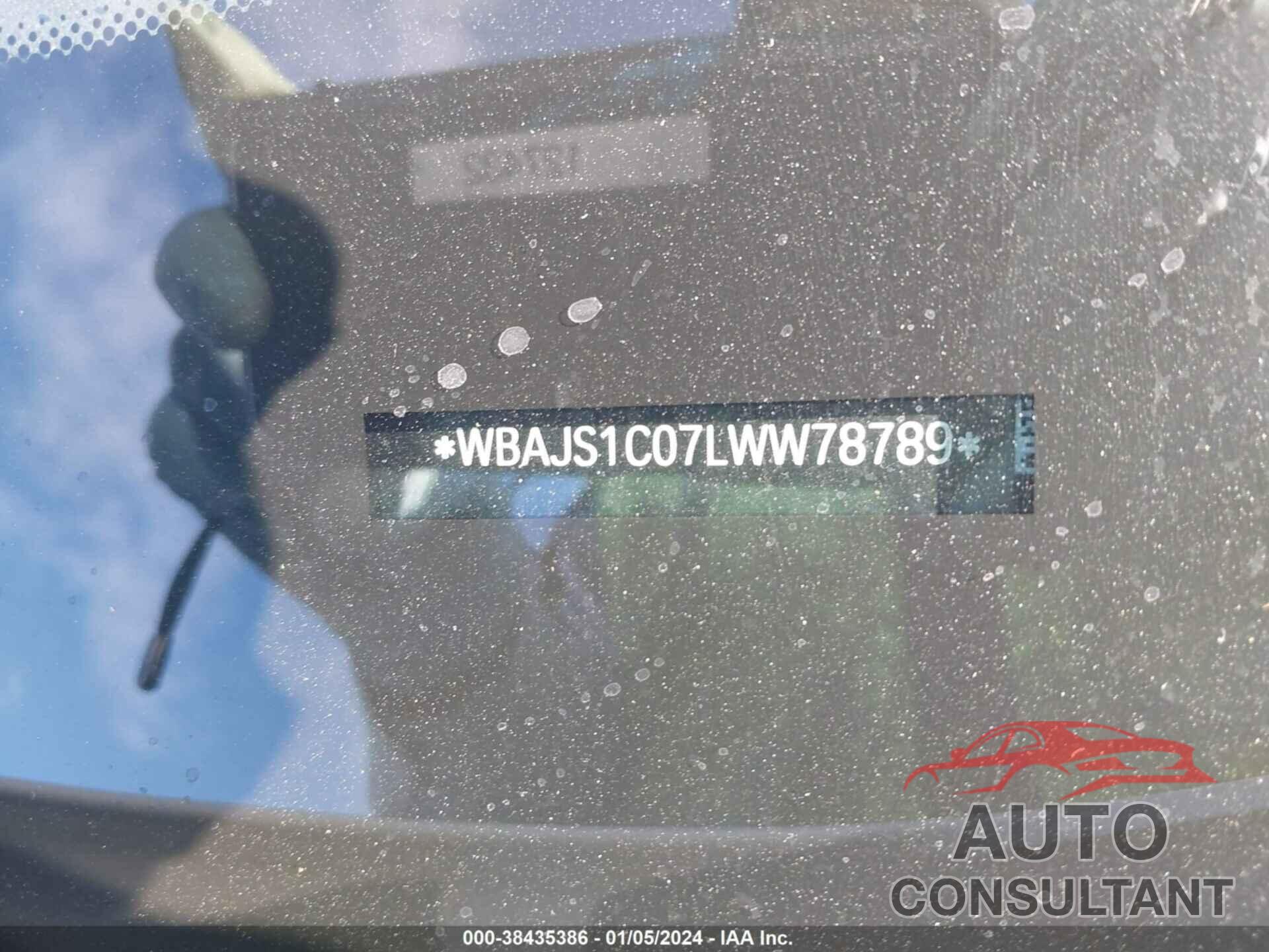 BMW 540I 2020 - WBAJS1C07LWW78789