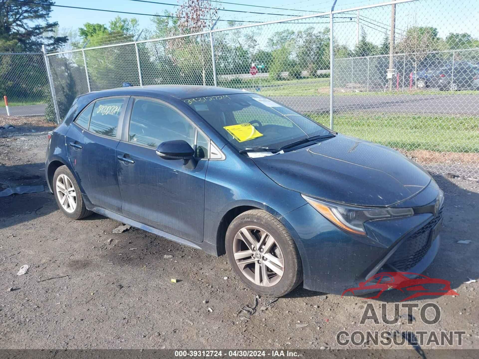 TOYOTA COROLLA 2020 - JTND4RBE7L3075893