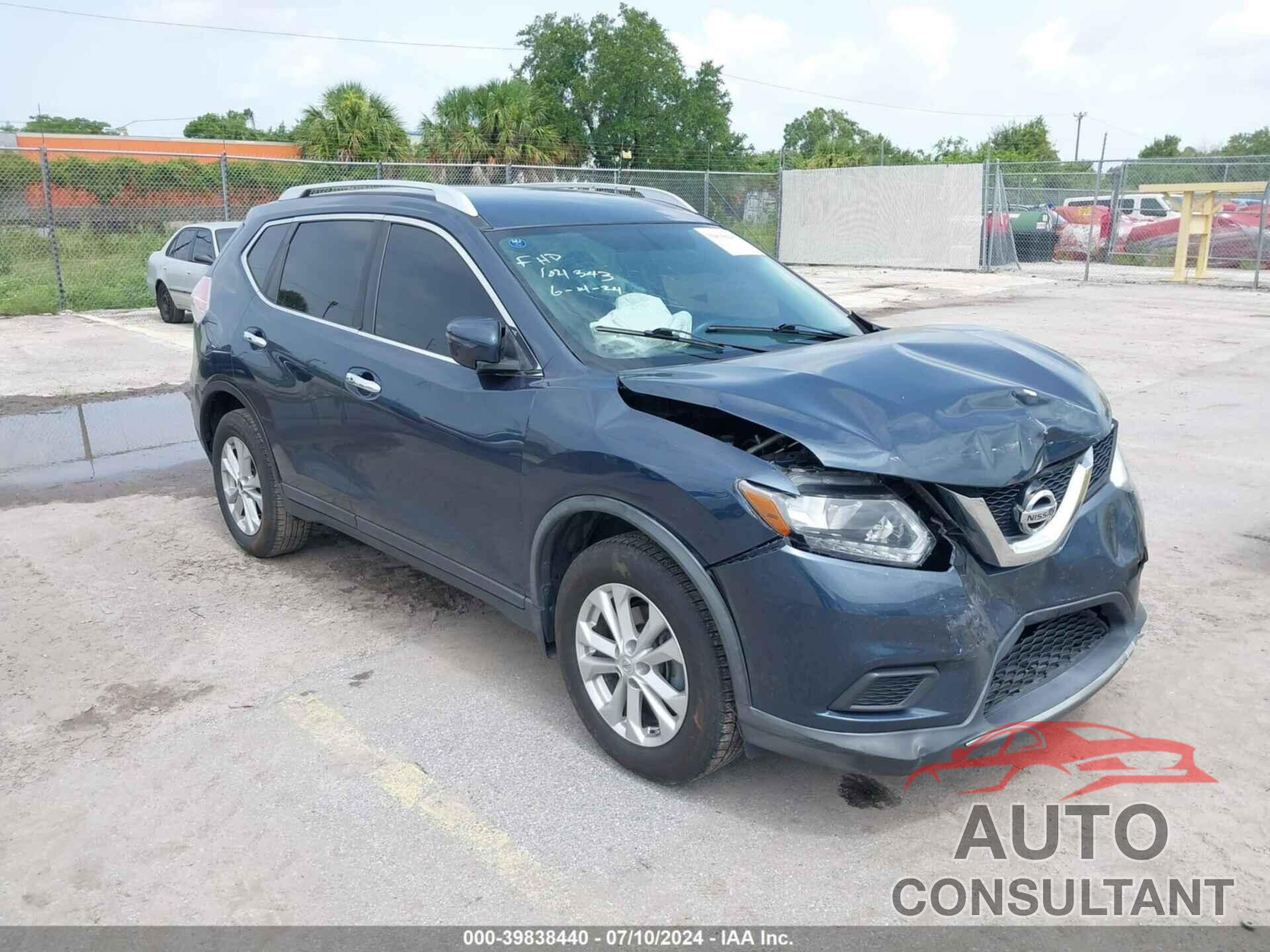 NISSAN ROGUE 2016 - KNMAT2MT4GP634697