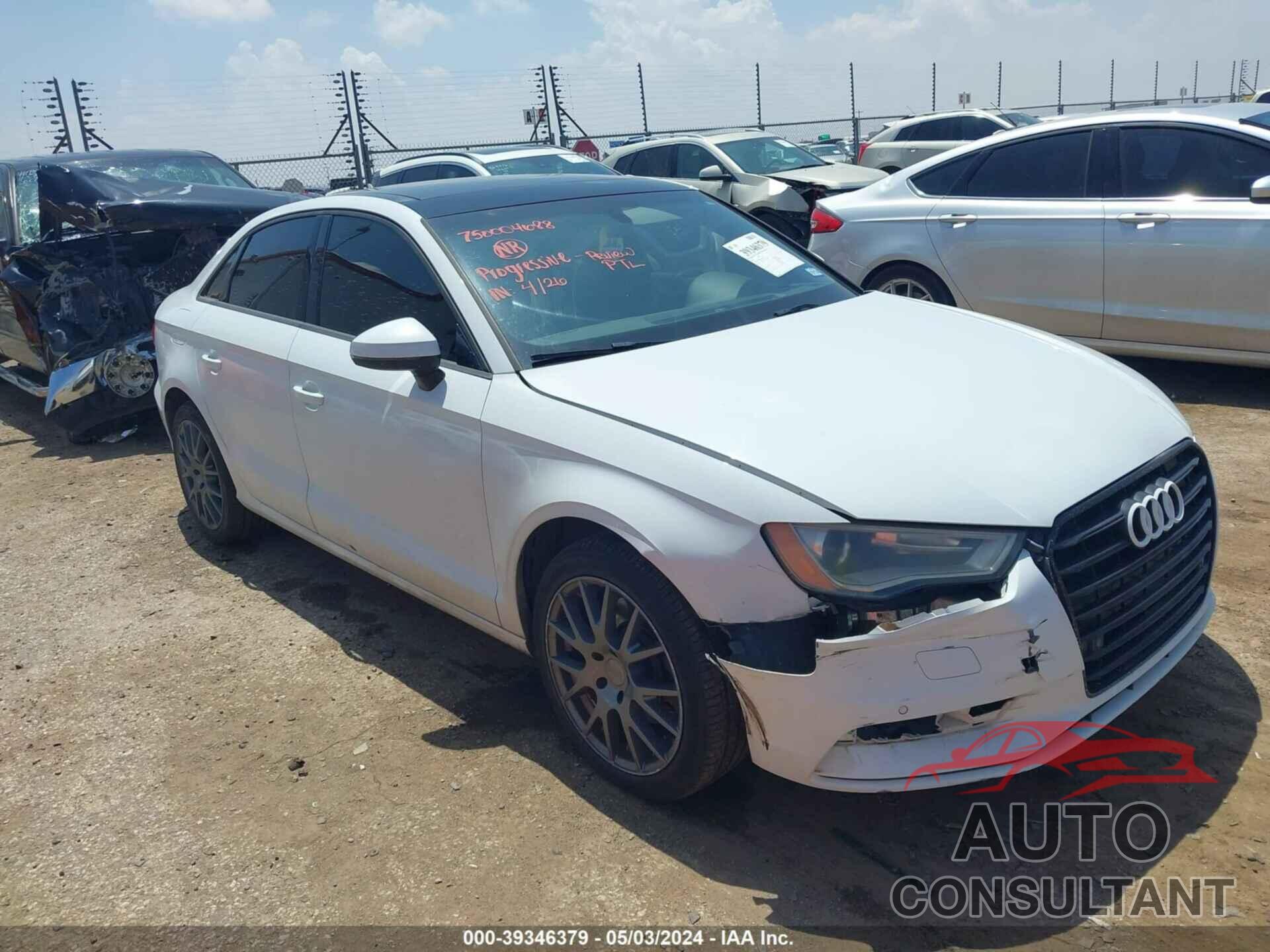 AUDI A3 2016 - WAUB8GFF9G1082169