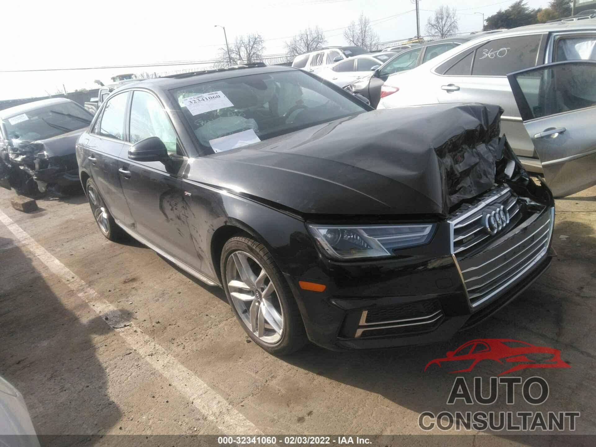 AUDI A4 2017 - WAUDNAF4XHN057370