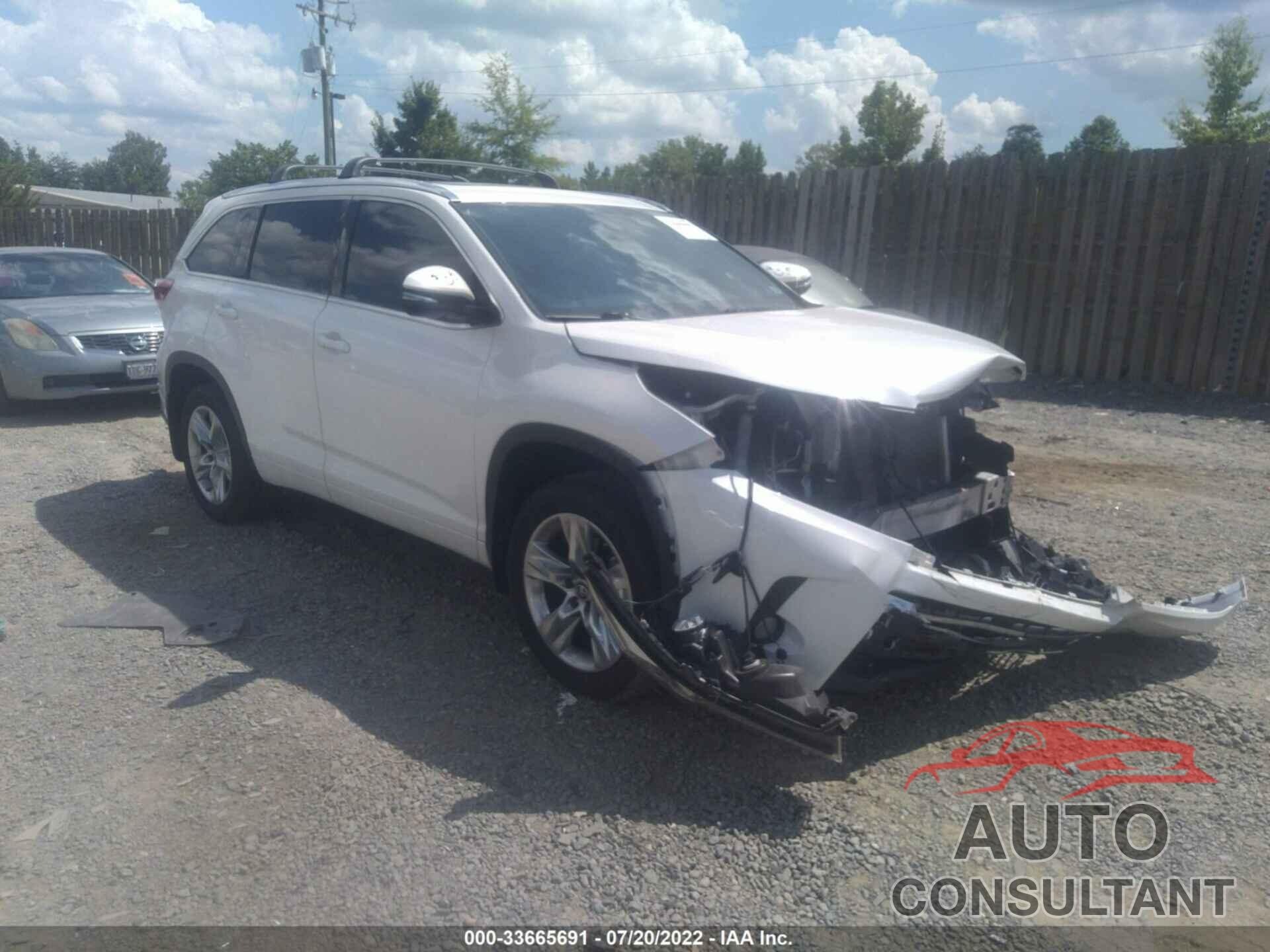 TOYOTA HIGHLANDER 2018 - 5TDDZRFH4JS896018