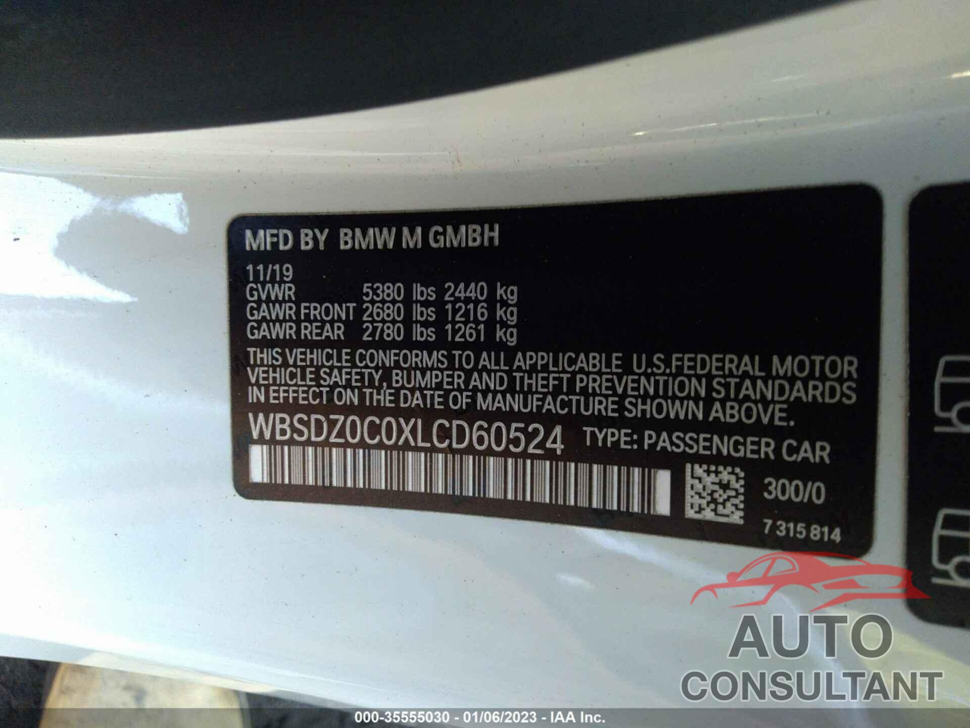 BMW M8 2020 - WBSDZ0C0XLCD60524