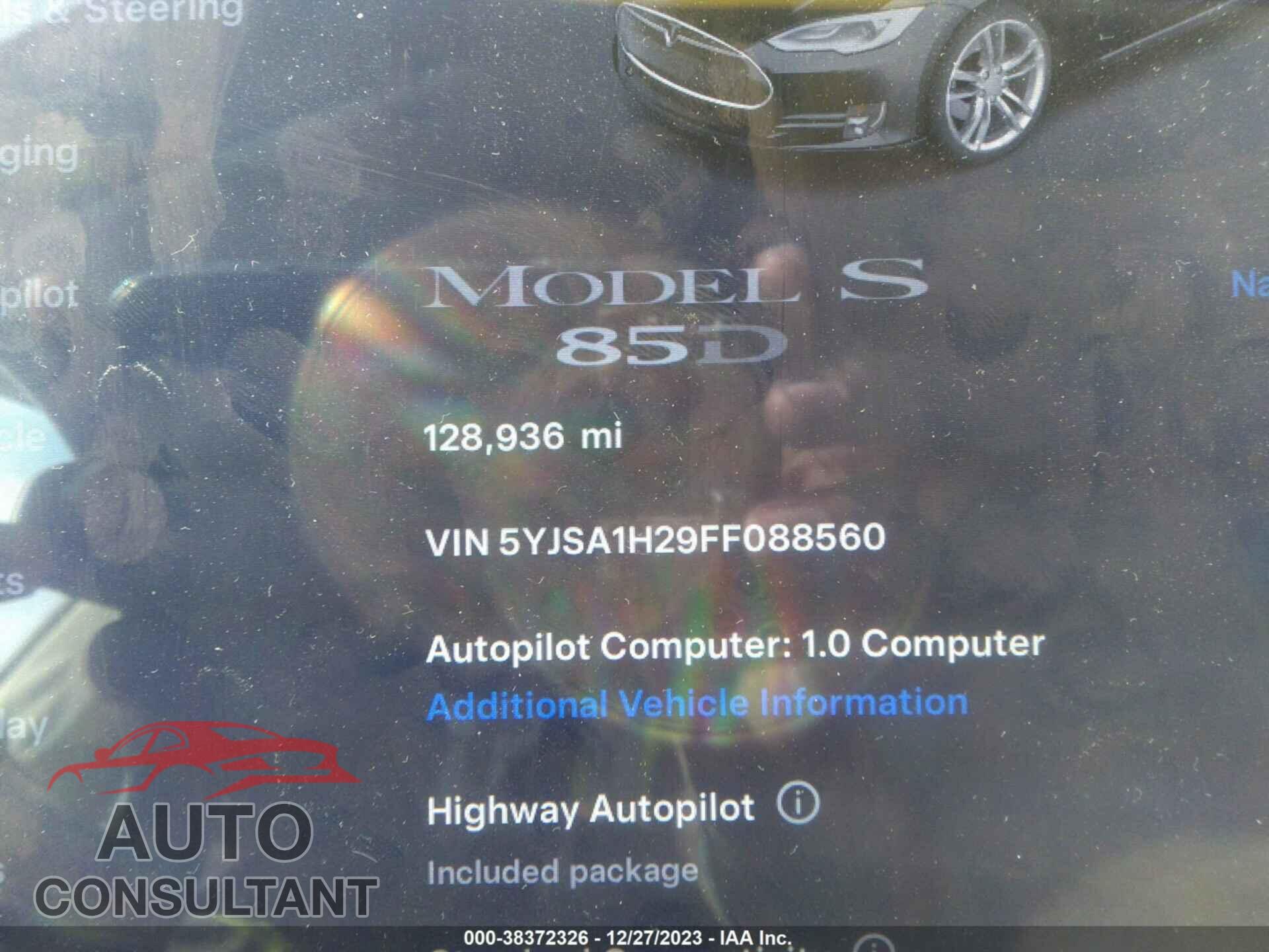 TESLA MODEL S 2015 - 5YJSA1H29FF088560