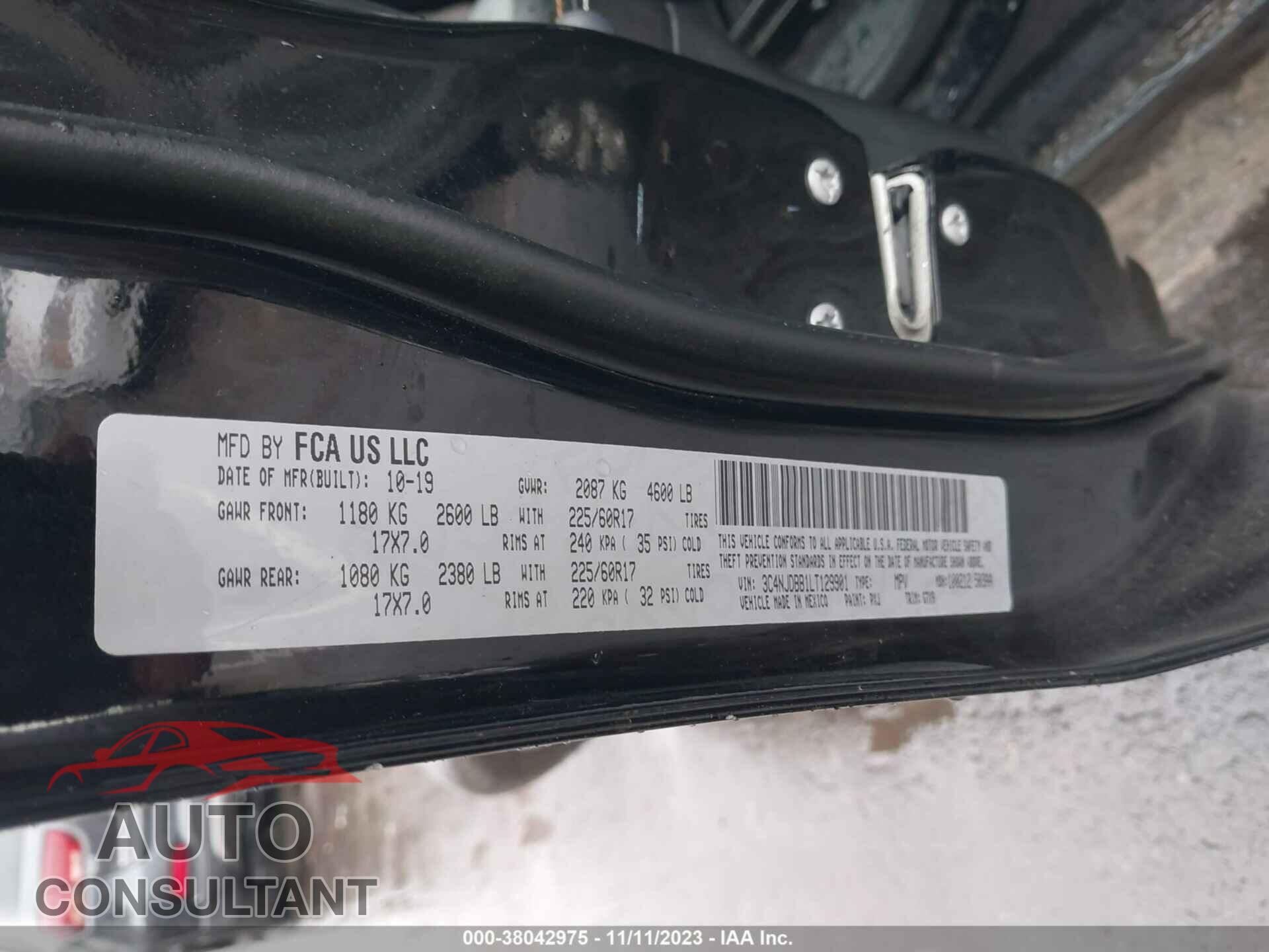 JEEP COMPASS 2020 - 3C4NJDBB1LT129901
