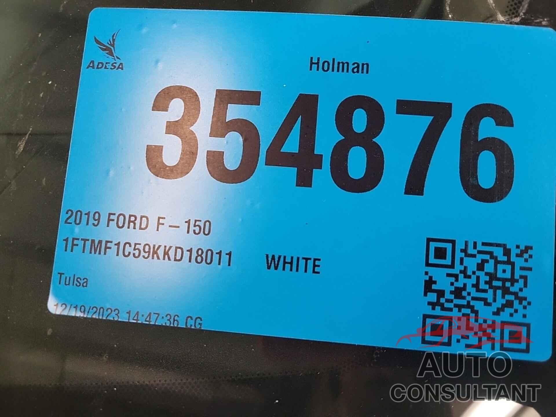 FORD F150 2019 - 1FTMF1C59KKD18011