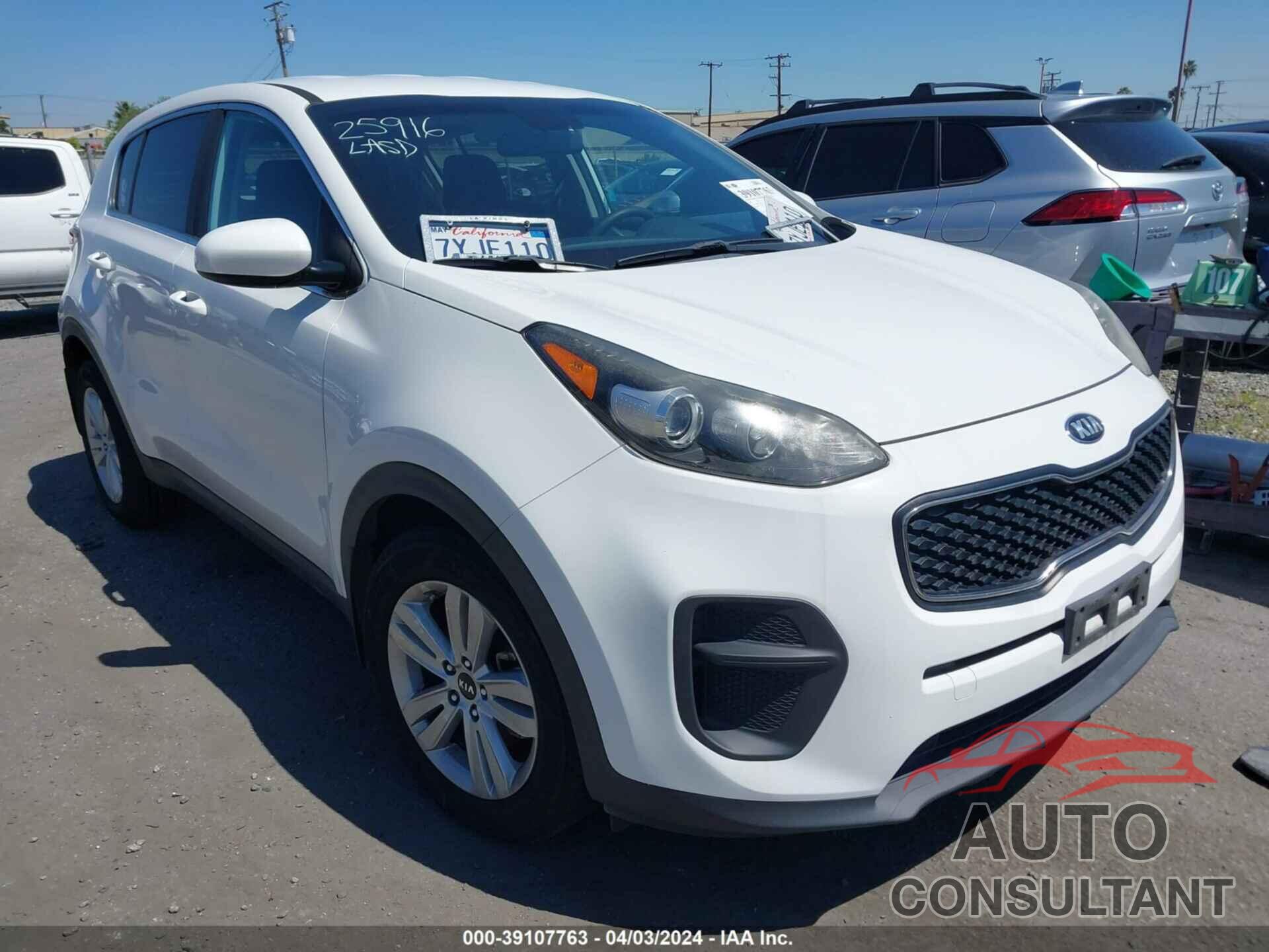 KIA SPORTAGE 2017 - KNDPM3AC9H7292117
