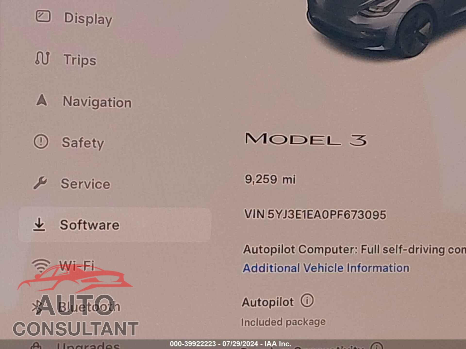 TESLA MODEL 3 2023 - 5YJ3E1EA0PF673095
