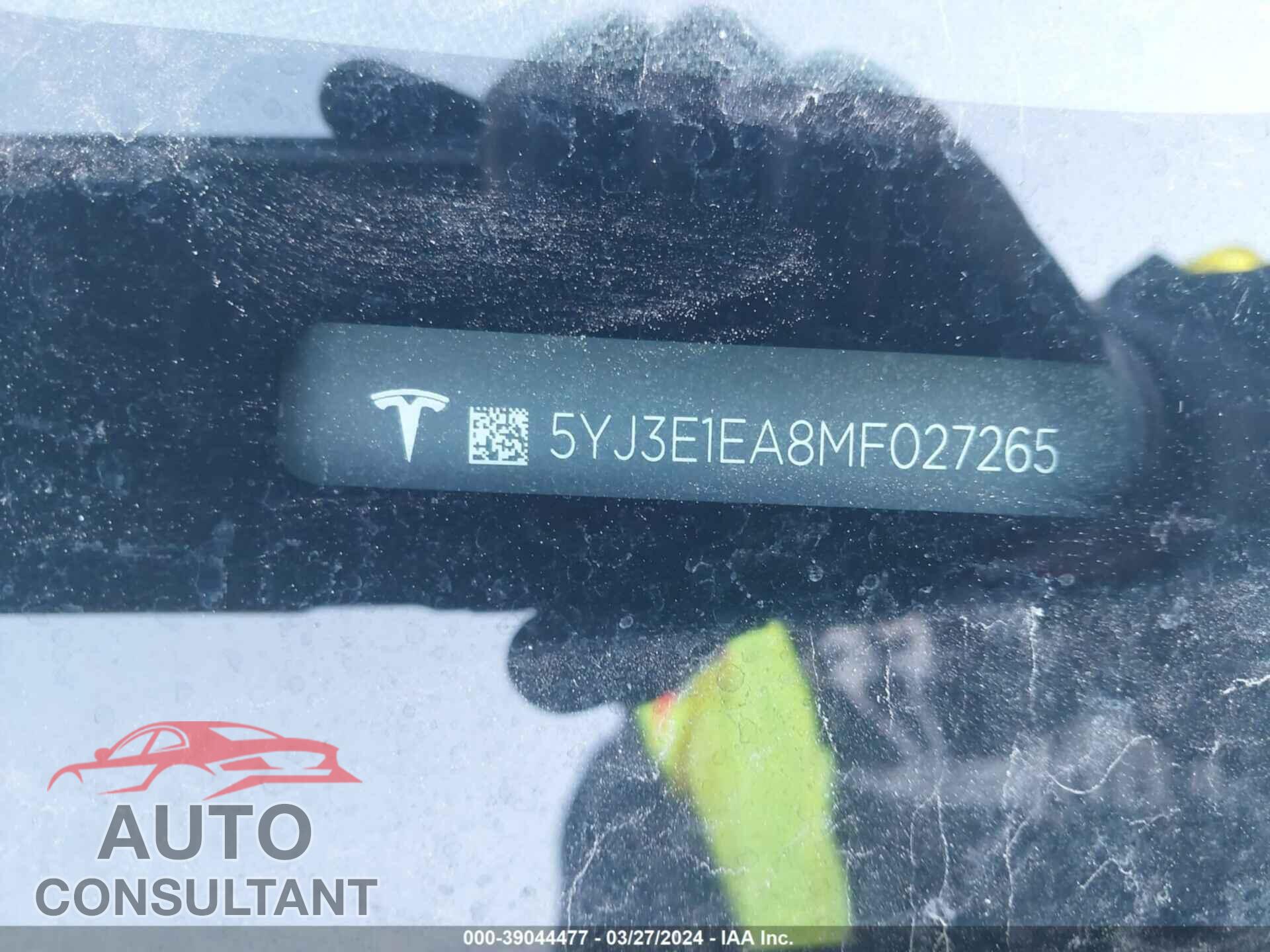 TESLA MODEL 3 2021 - 5YJ3E1EA8MF027265