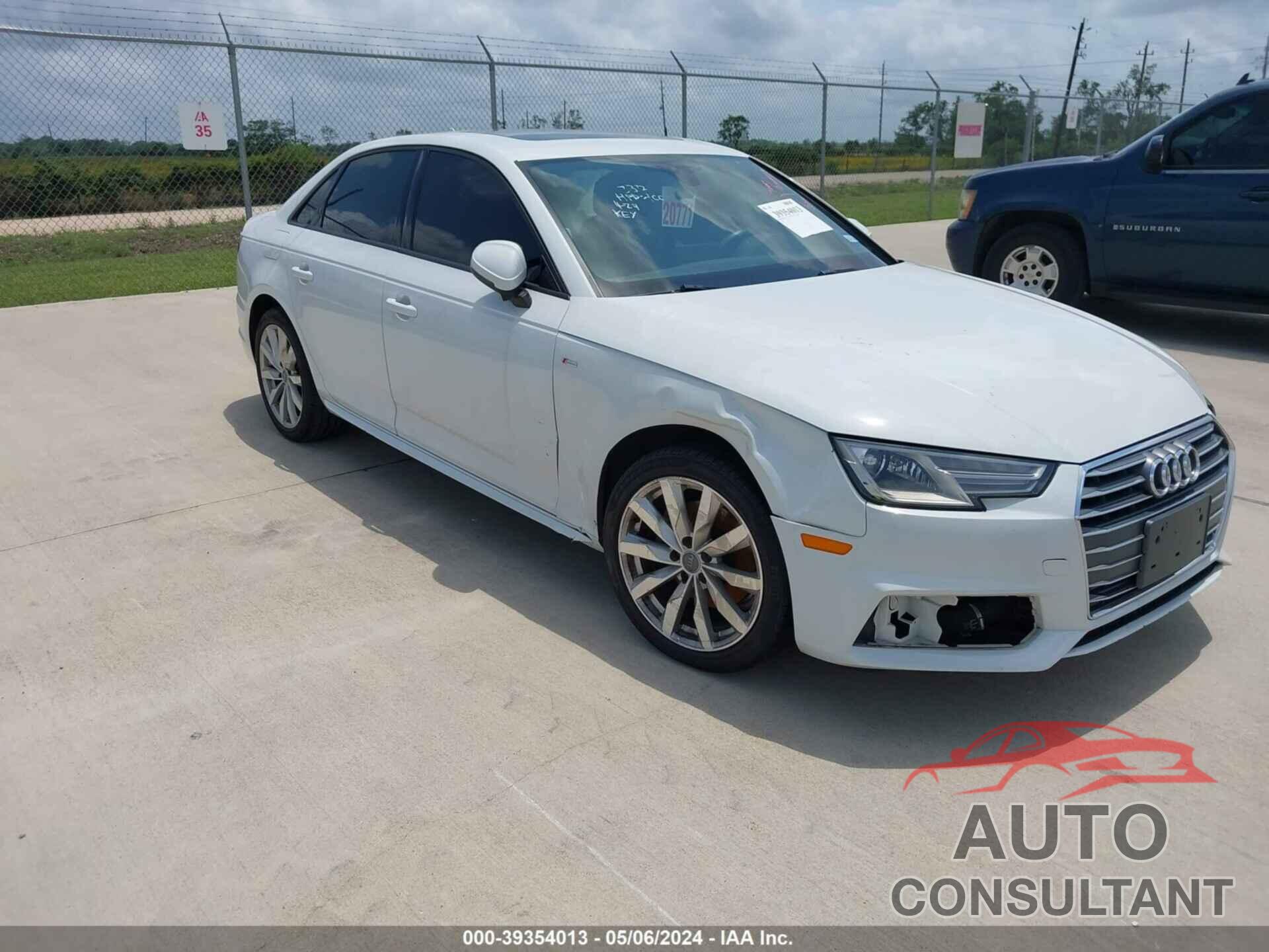 AUDI A4 2018 - WAUKMAF48JN007423