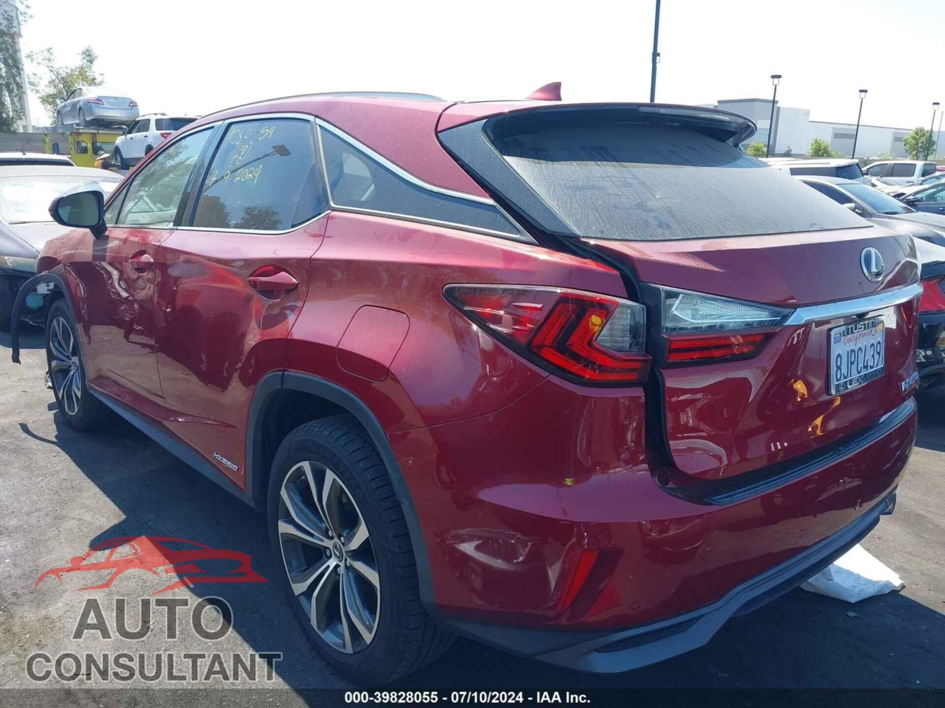 LEXUS RX 450H 2019 - 2T2BGMCA7KC030312