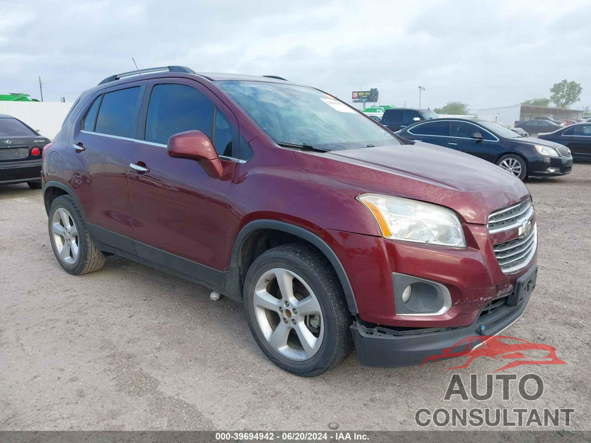 CHEVROLET TRAX 2016 - 3GNCJMSBXGL265495