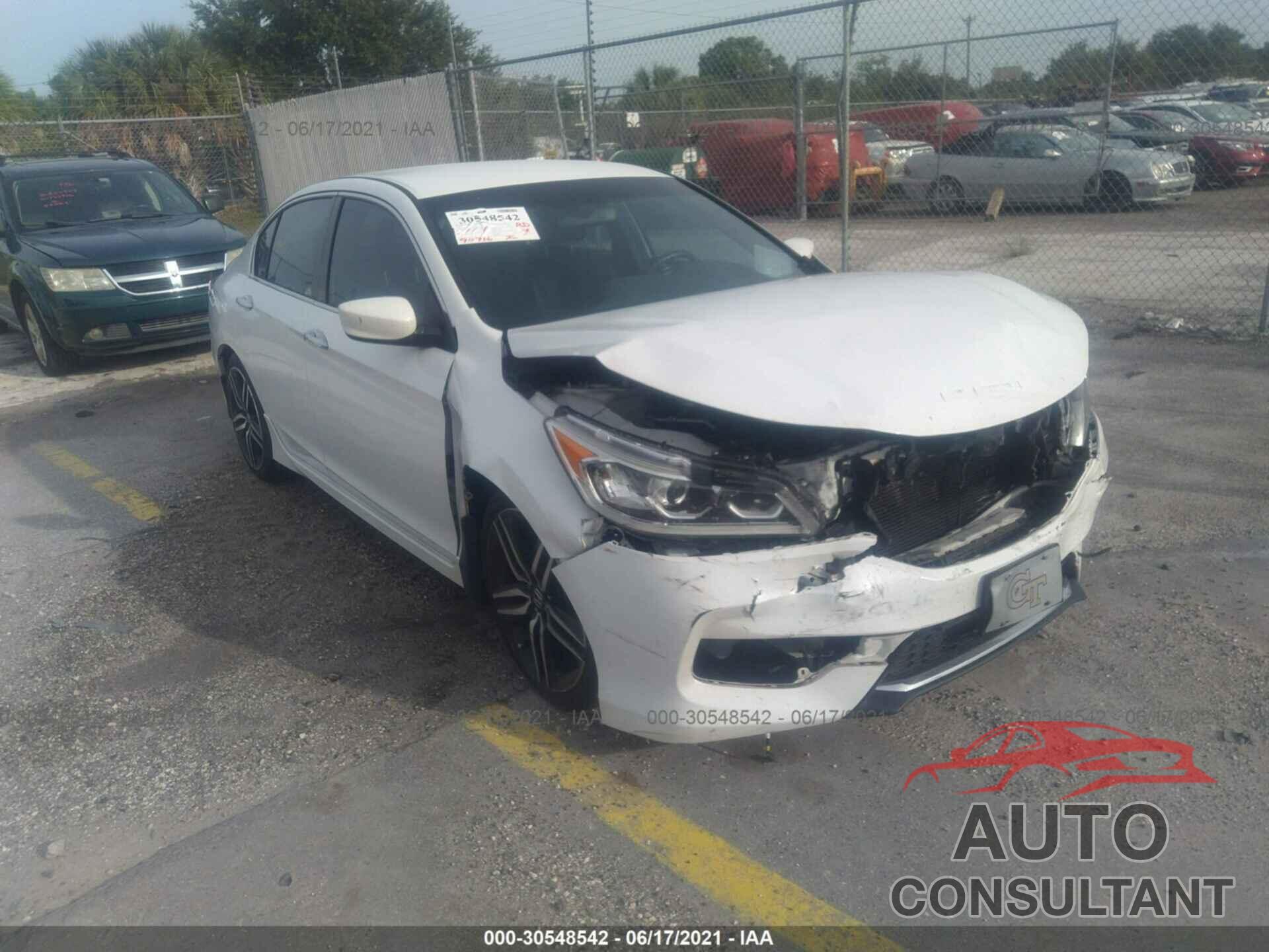 HONDA ACCORD SEDAN 2016 - 1HGCR2F50GA040134