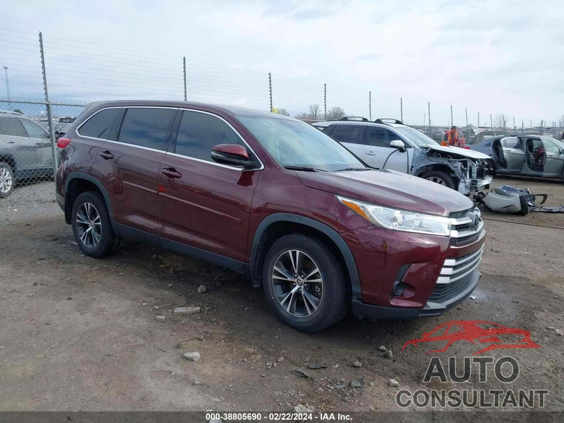 TOYOTA HIGHLANDER 2019 - 5TDZARFH5KS061365