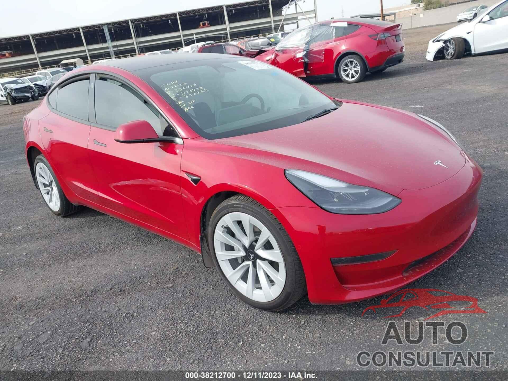 TESLA MODEL 3 2022 - 5YJ3E1EA8NF336459