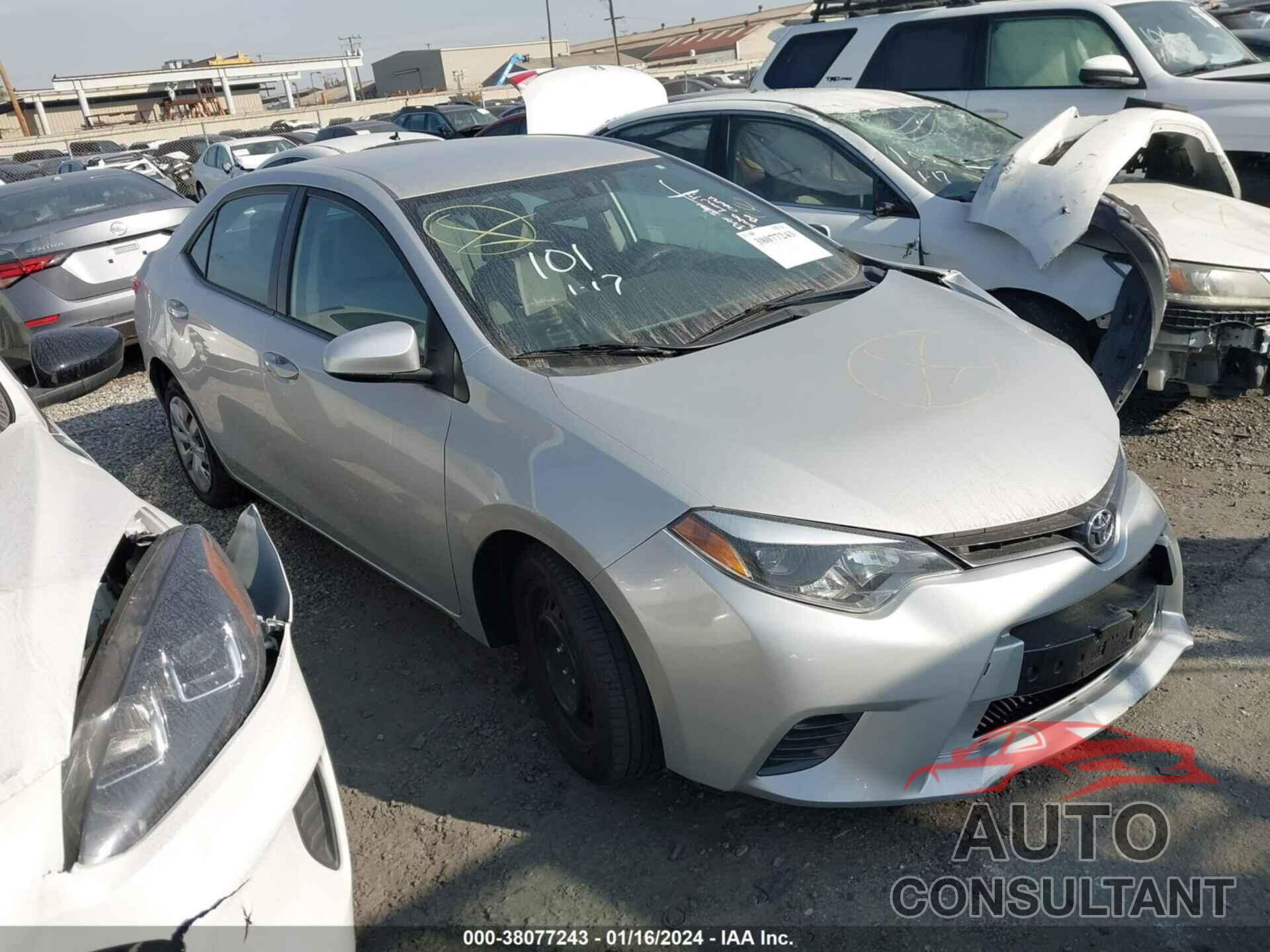 TOYOTA COROLLA 2016 - 5YFBURHE6GP426101
