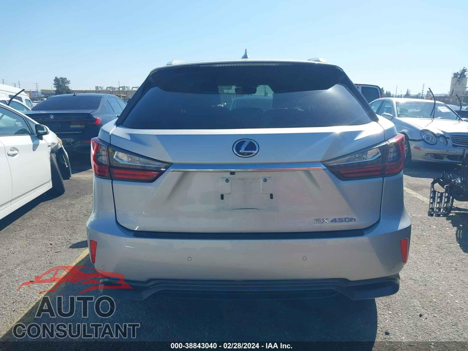 LEXUS RX 450H 2017 - 2T2BGMCA4HC011385