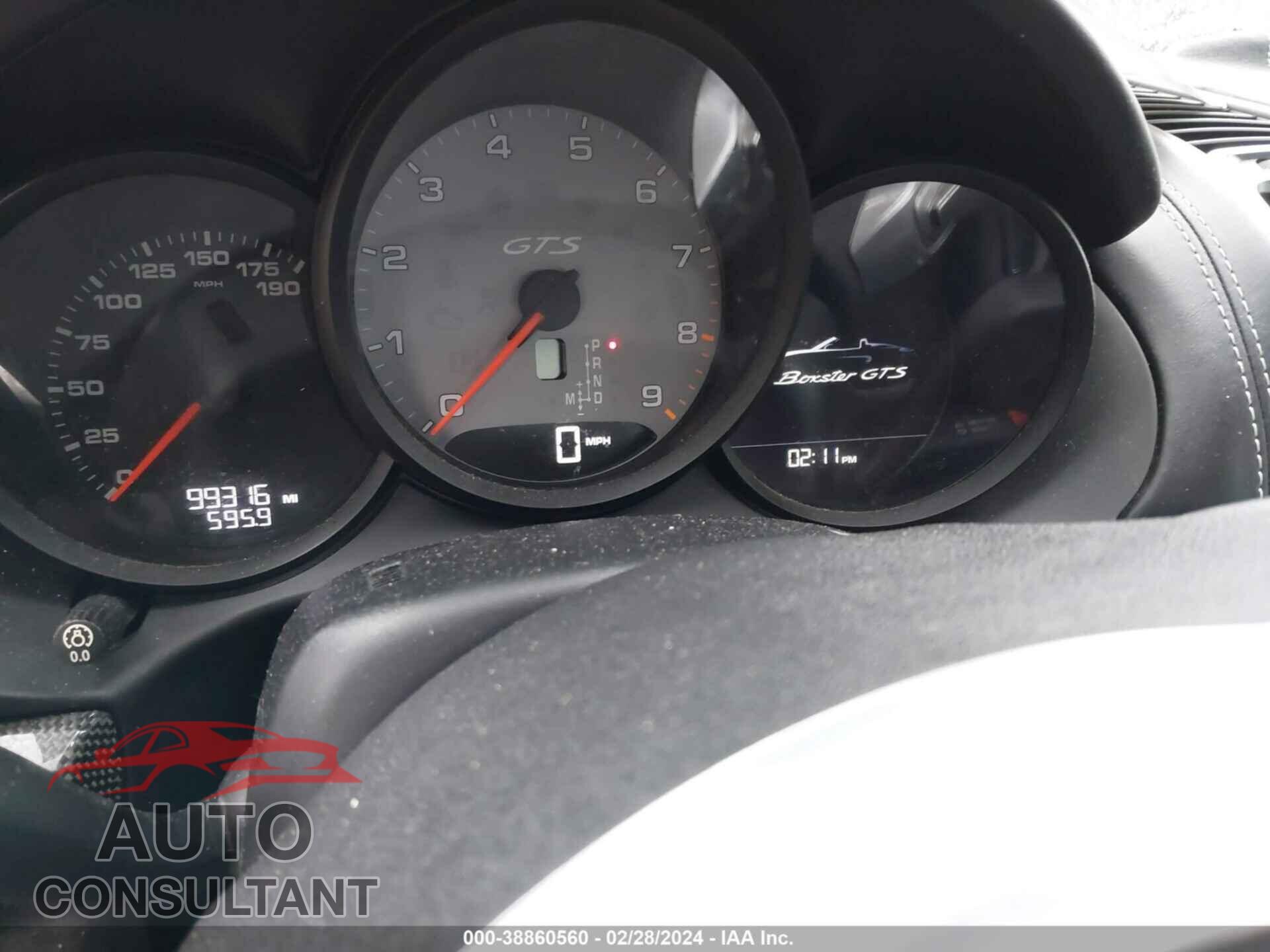PORSCHE BOXSTER 2016 - WP0CB2A82GS140489