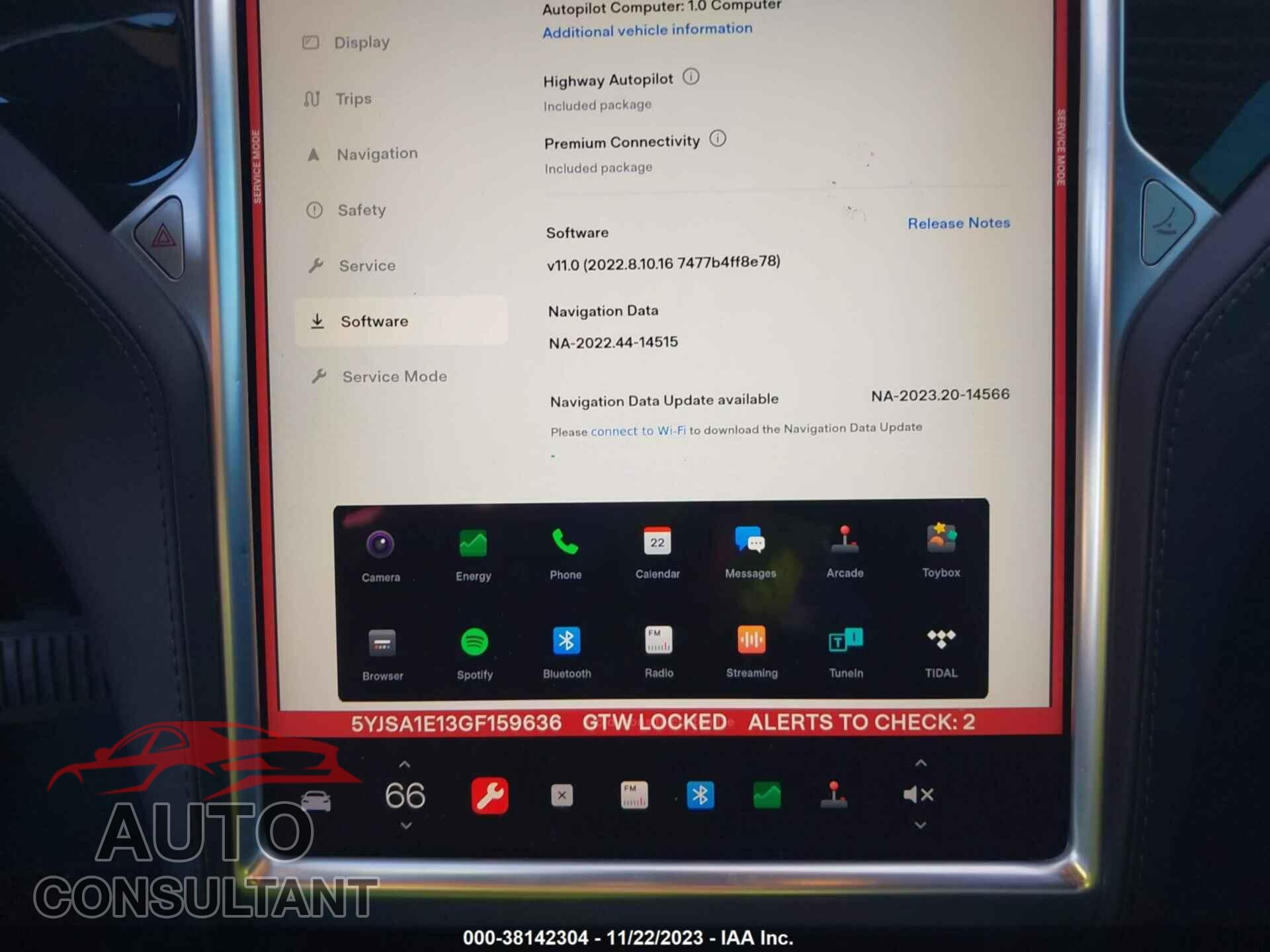 TESLA MODEL S 2016 - 5YJSA1E13GF159636