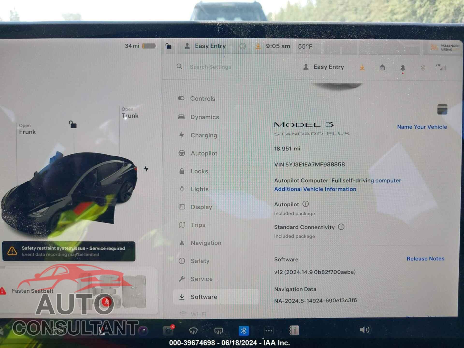 TESLA MODEL 3 2021 - 5YJ3E1EA7MF988858