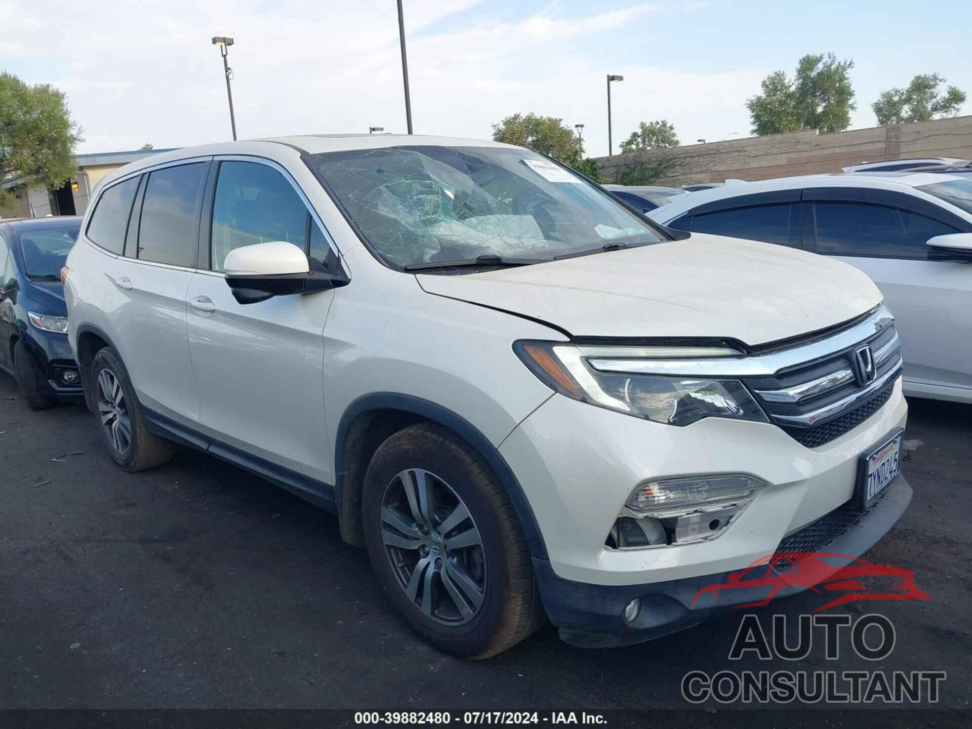 HONDA PILOT 2017 - 5FNYF5H57HB014442