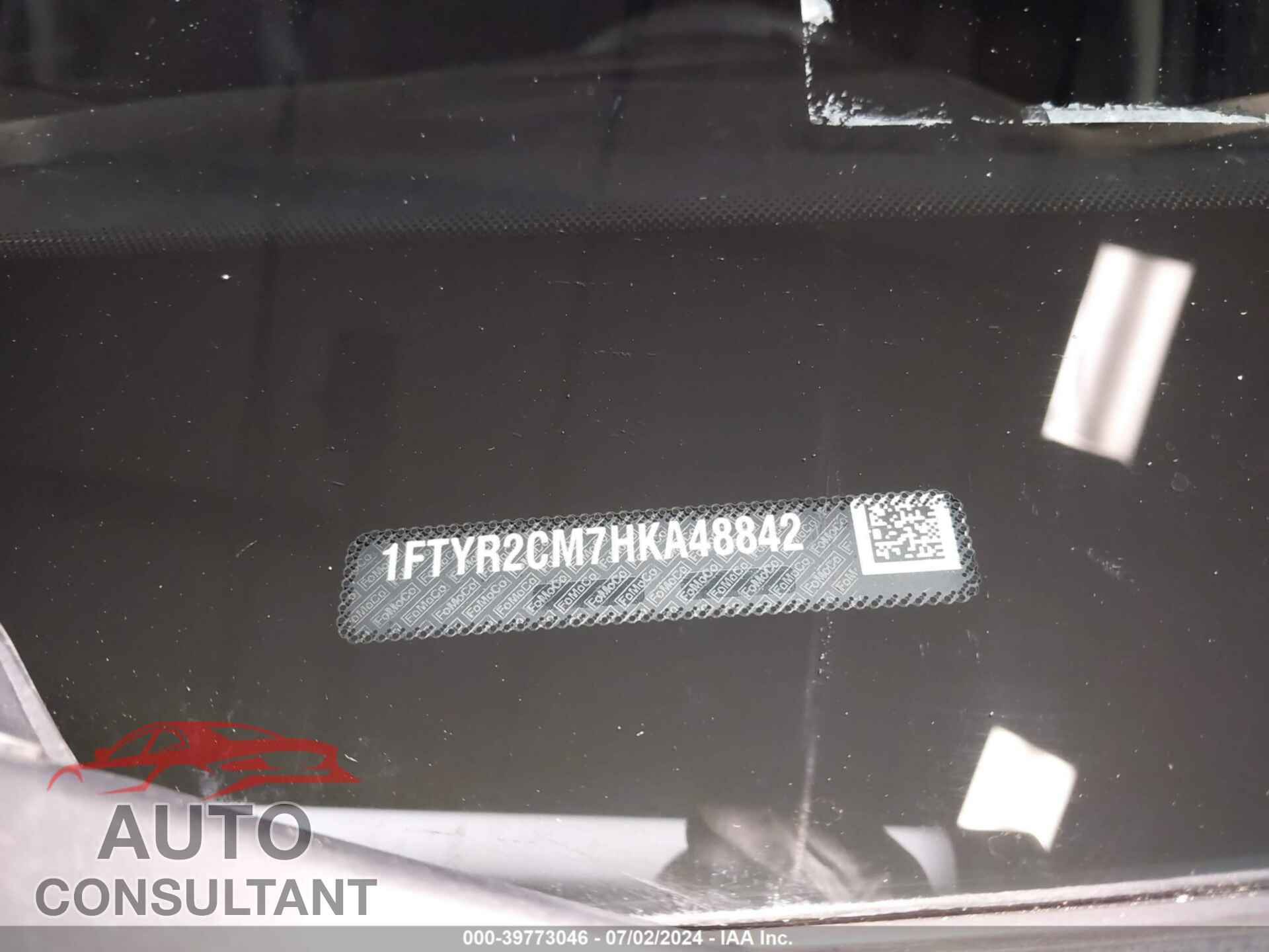FORD TRANSIT-250 2017 - 1FTYR2CM7HKA48842