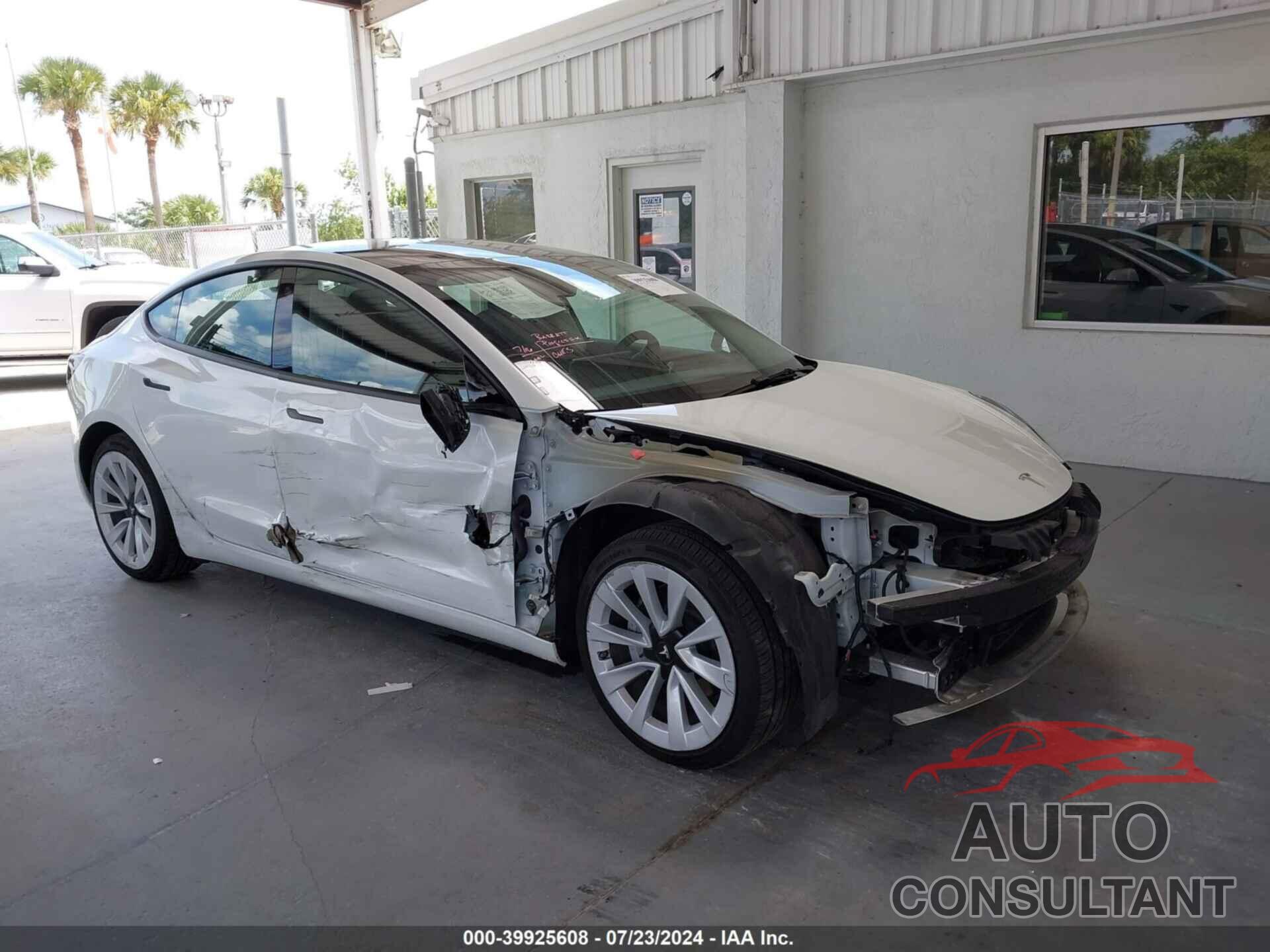 TESLA MODEL 3 2022 - 5YJ3E1EB0NF192480