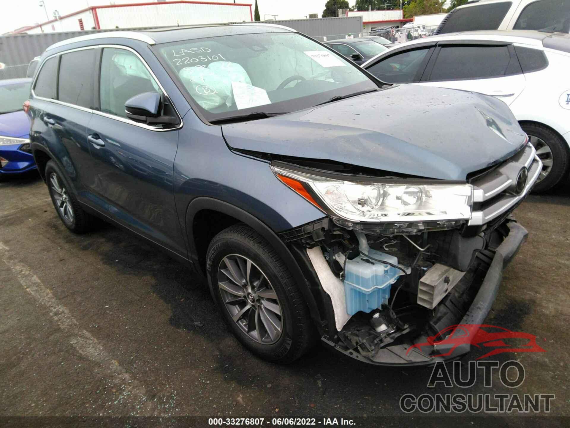 TOYOTA HIGHLANDER 2019 - 5TDKZRFH0KS314747