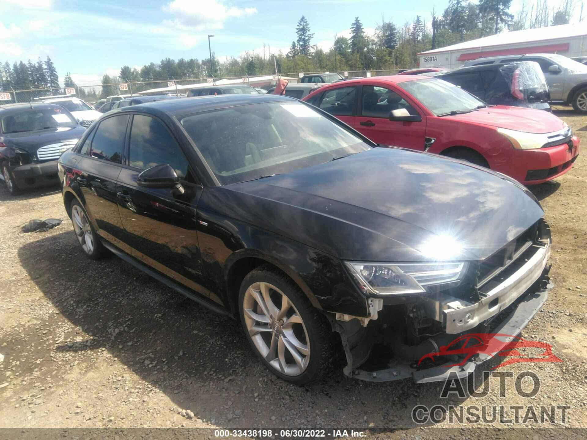 AUDI A4 2017 - WAUDNAF49HN038678