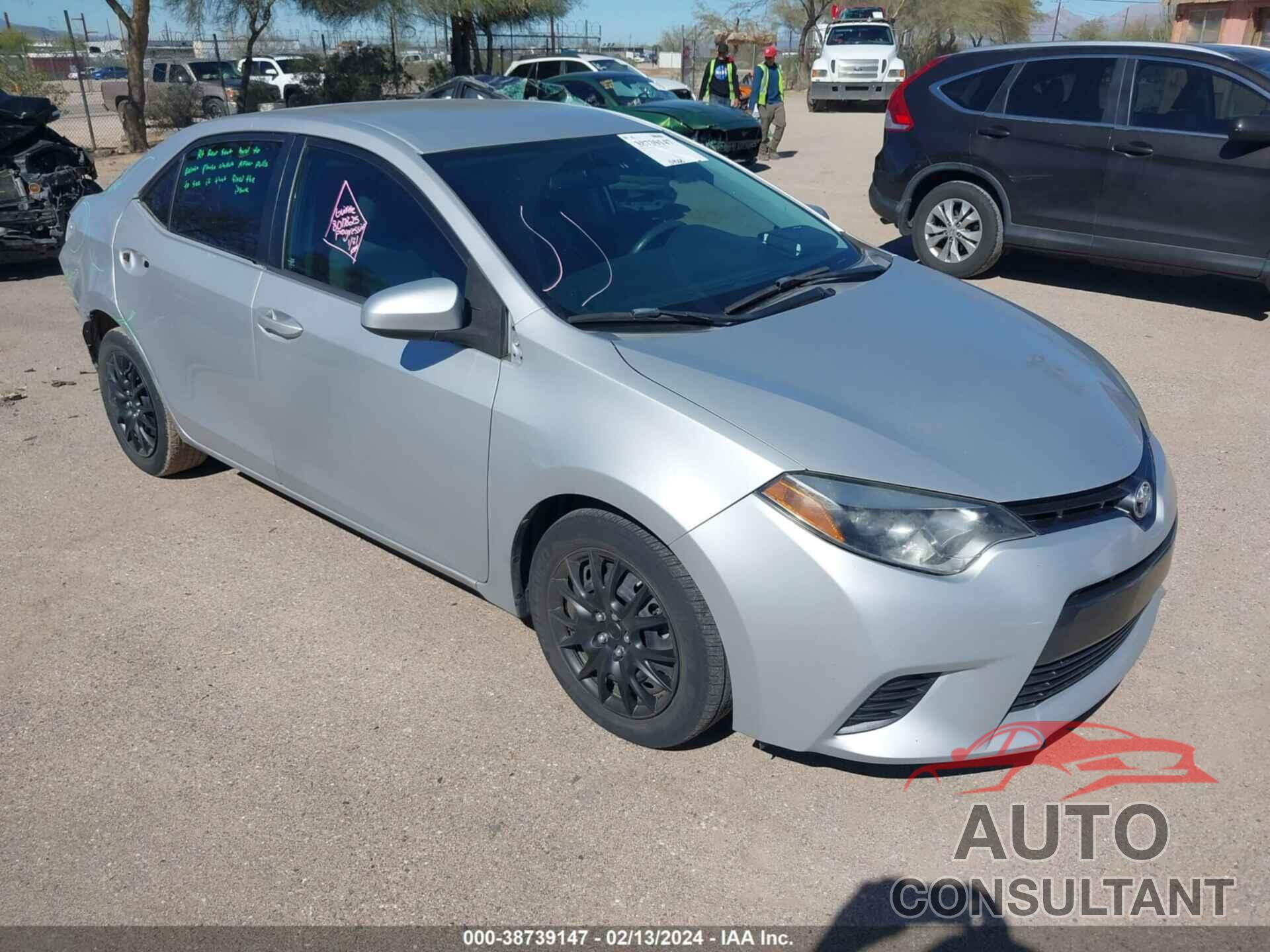 TOYOTA COROLLA 2016 - 2T1BURHE3GC739431