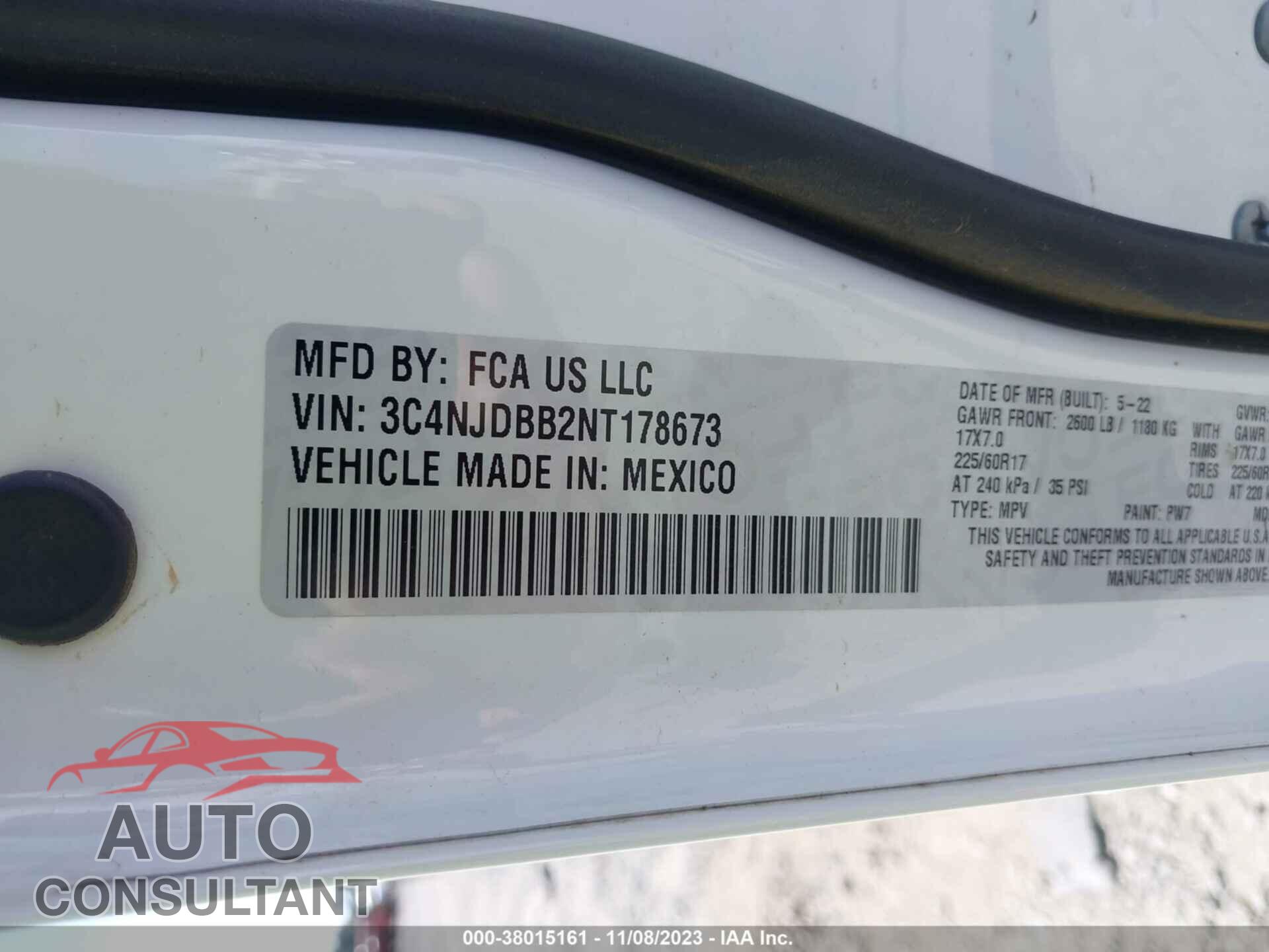 JEEP COMPASS 2022 - 3C4NJDBB2NT178673