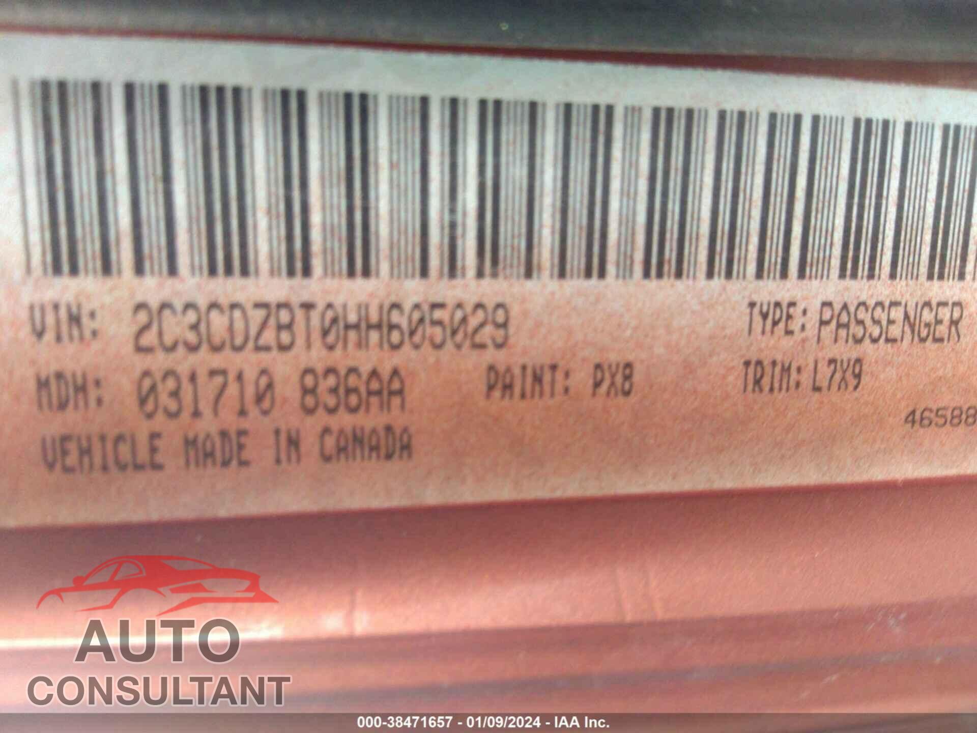 DODGE CHALLENGER 2017 - 2C3CDZBT0HH605029