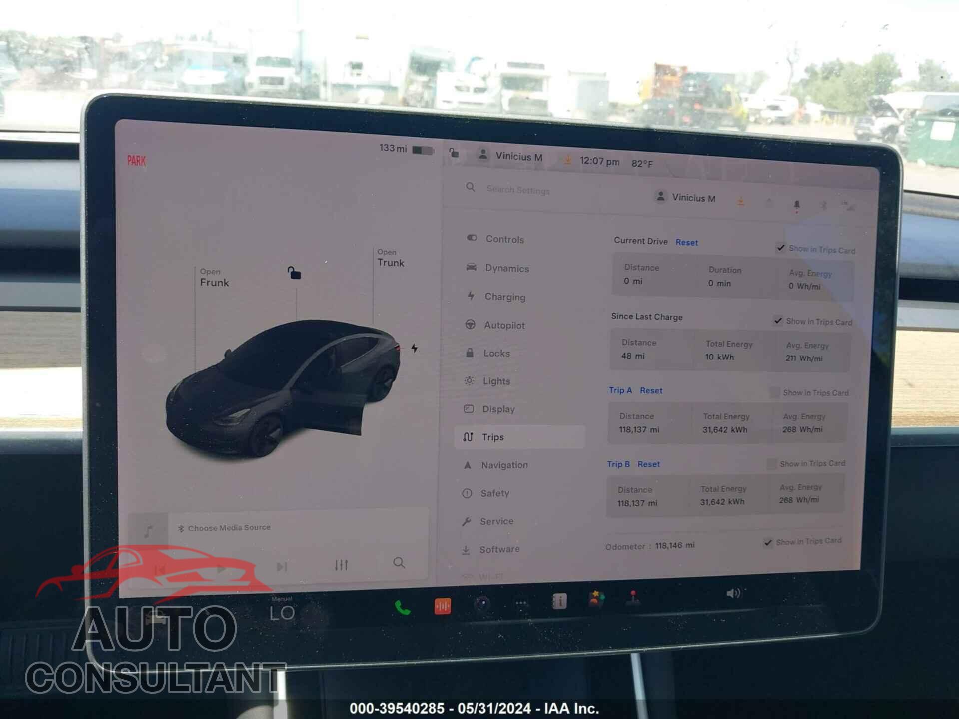TESLA MODEL 3 2019 - 5YJ3E1EB3KF359619