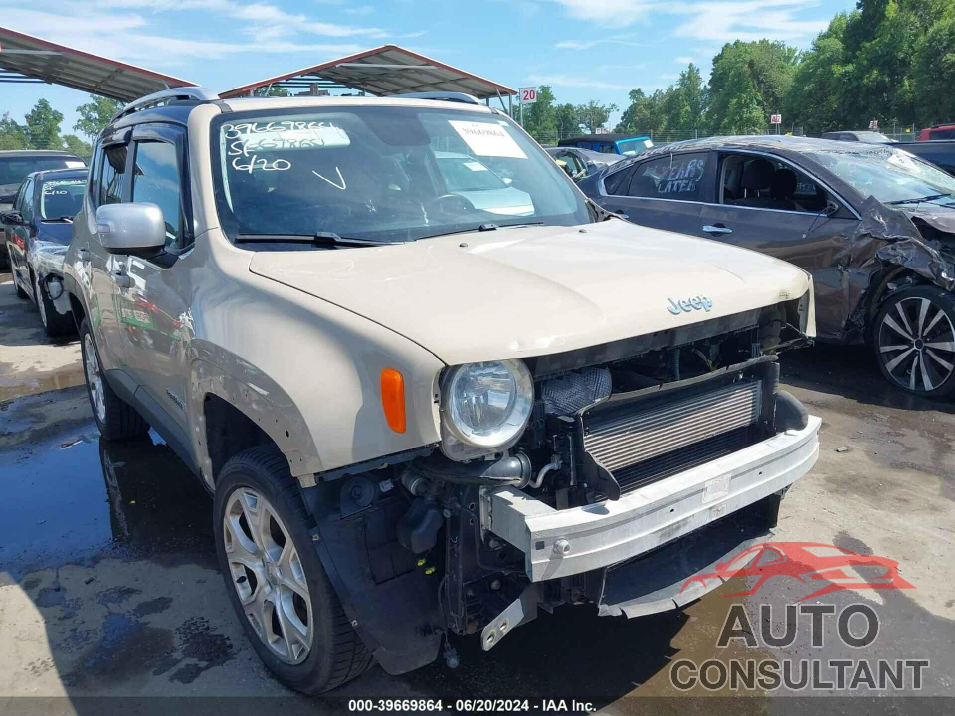 JEEP RENEGADE 2016 - ZACCJBDT2GPD14991