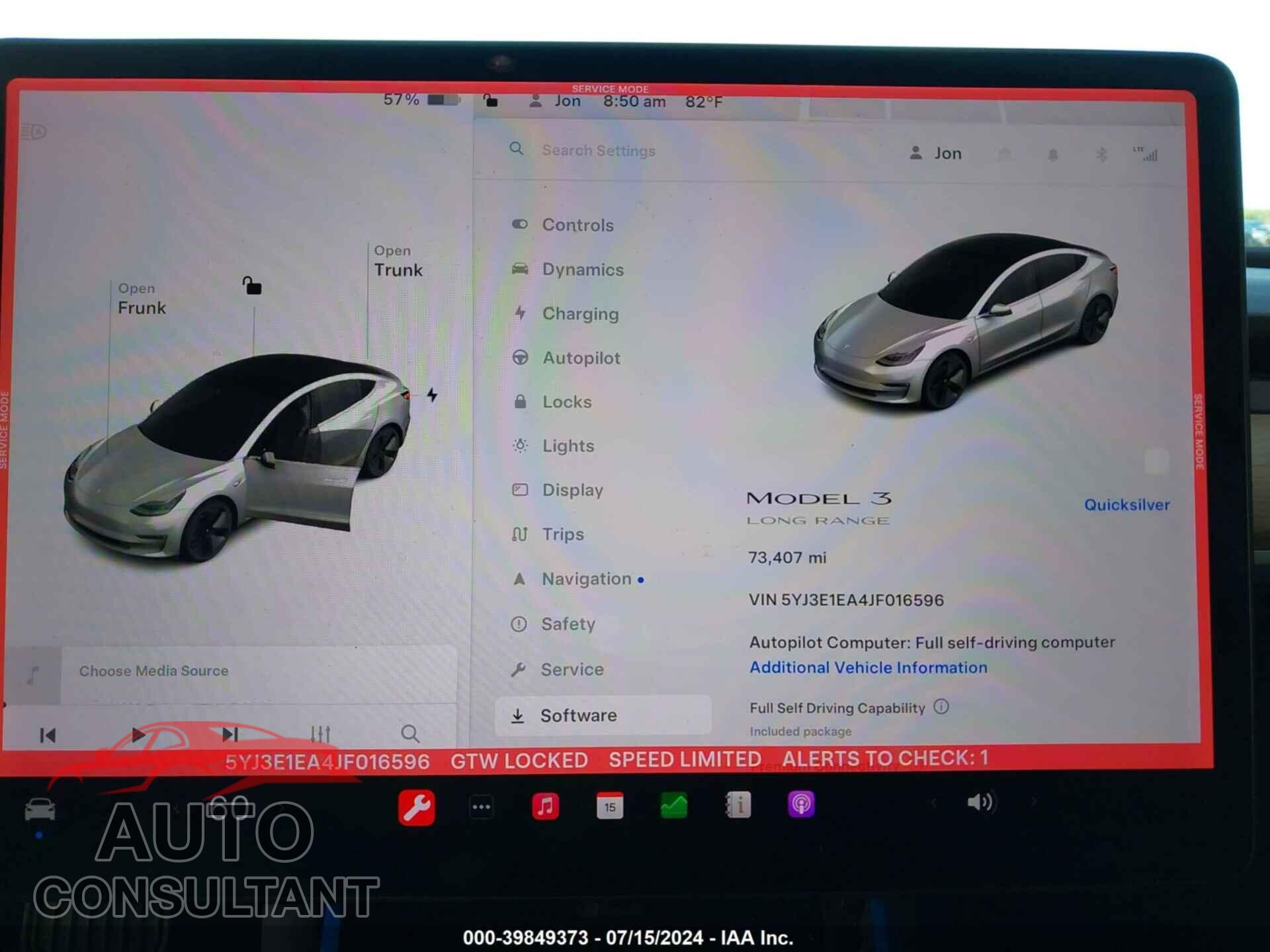 TESLA MODEL 3 2018 - 5YJ3E1EA4JF016596
