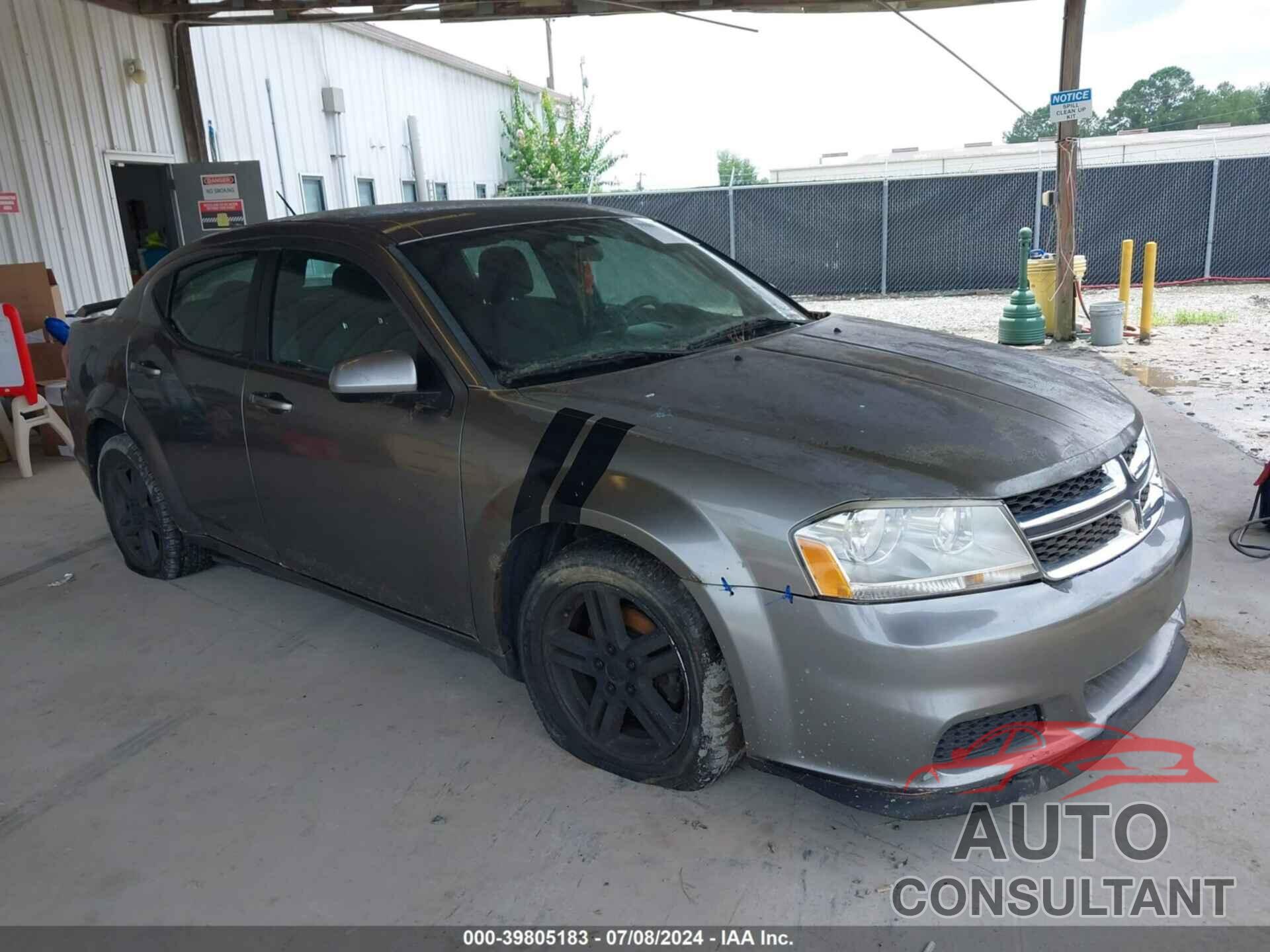 DODGE AVENGER 2012 - 1C3CDZCB7CN242301