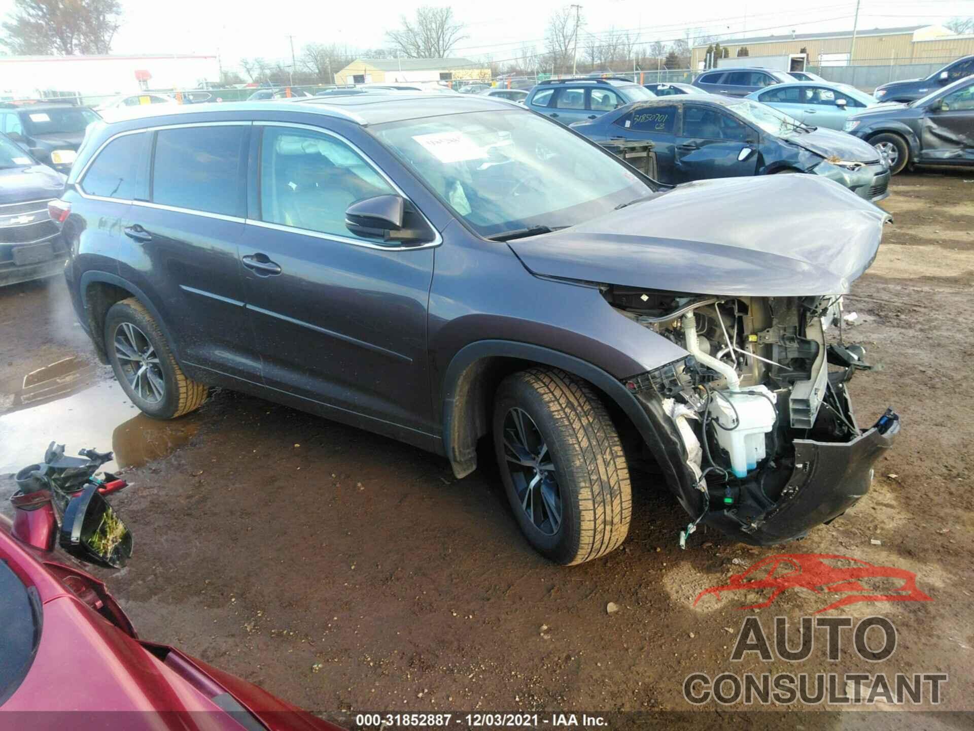 TOYOTA HIGHLANDER 2016 - 5TDJKRFH7GS230044