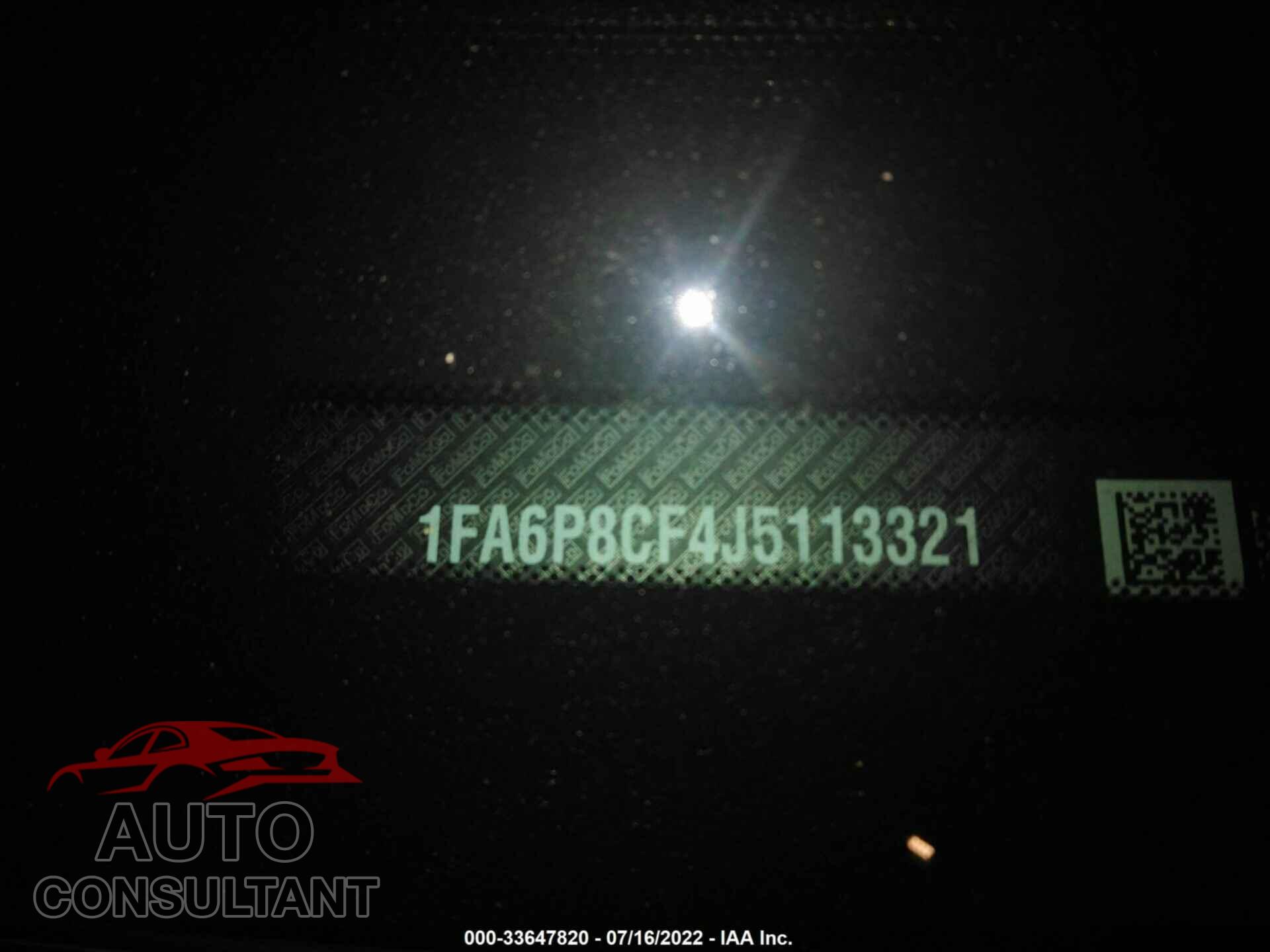 FORD MUSTANG 2018 - 00A6P8CF4J5113321