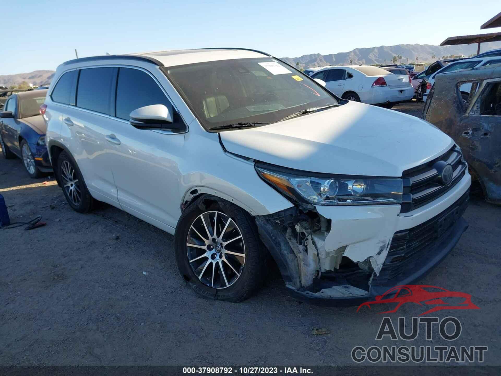 TOYOTA HIGHLANDER 2017 - 5TDJZRFH9HS412373