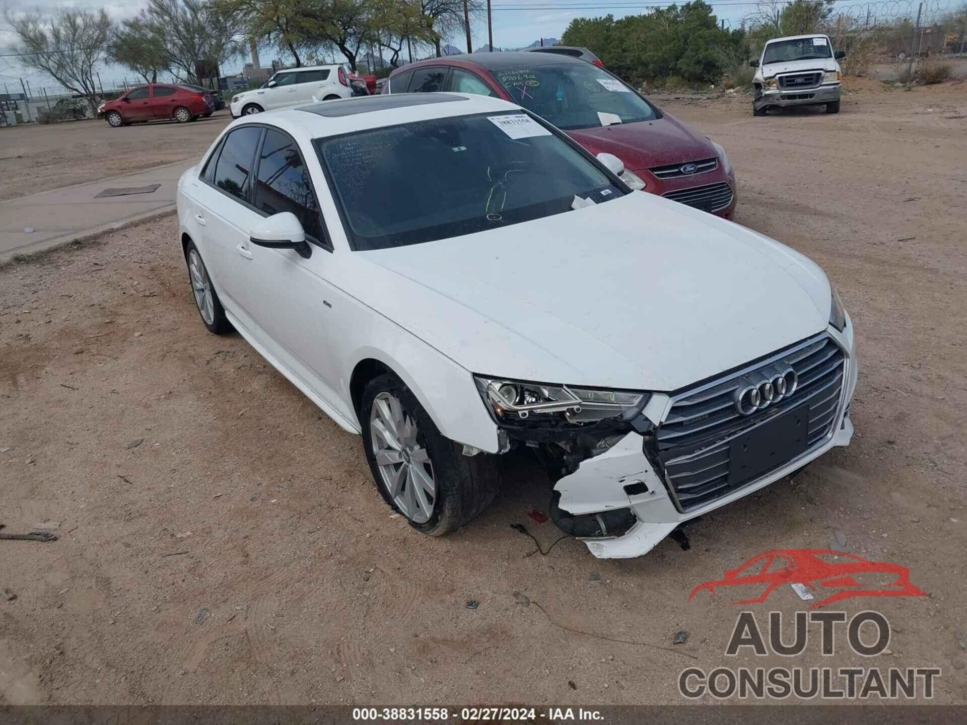 AUDI A4 2018 - WAUDNAF48JN001224